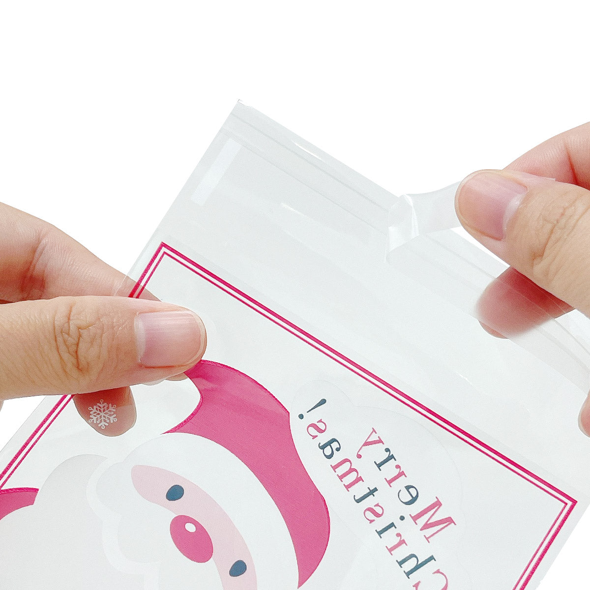 Wrapables Transparent Self-Adhesive 4" x 4" Candy and Cookie Bags, Favor Treat Bags for Christmas Parties and Holidays (200pcs)
