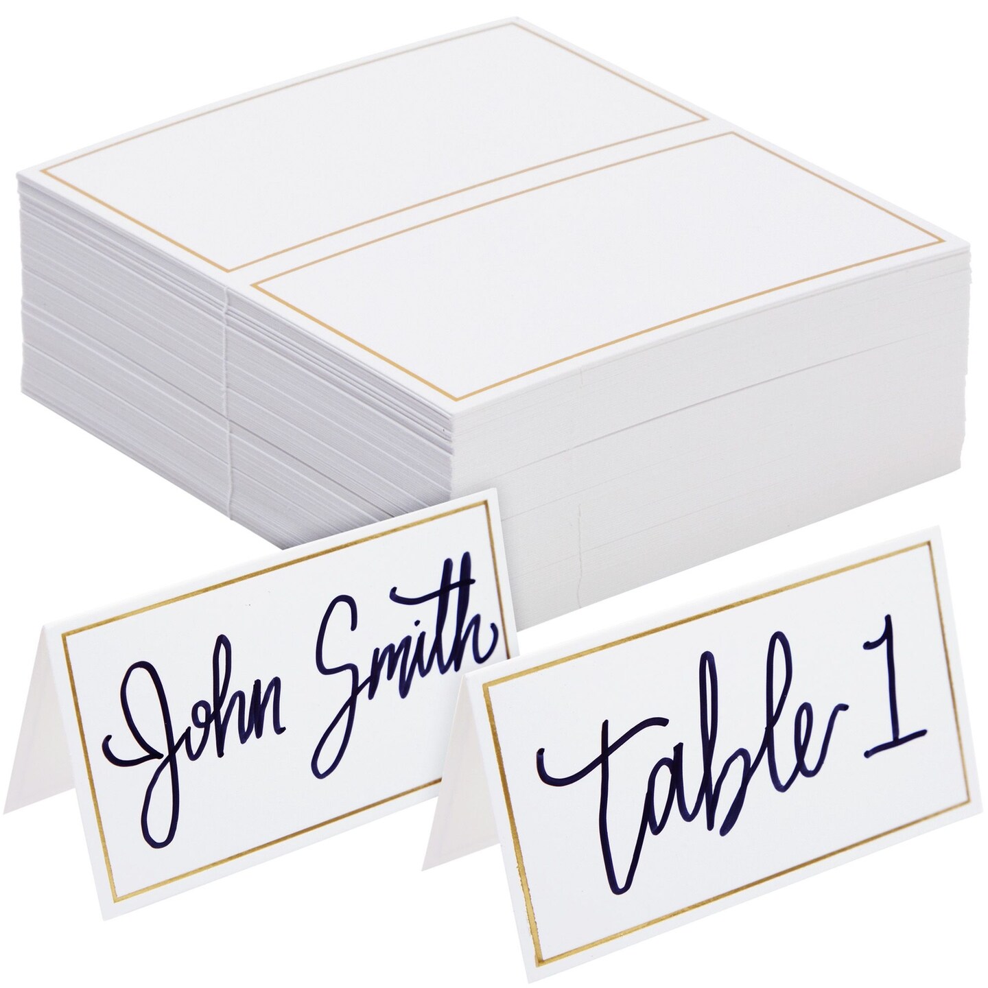 12 Packs: 48 ct. (576 total) Gold Border Place Cards by Recollections™ 
