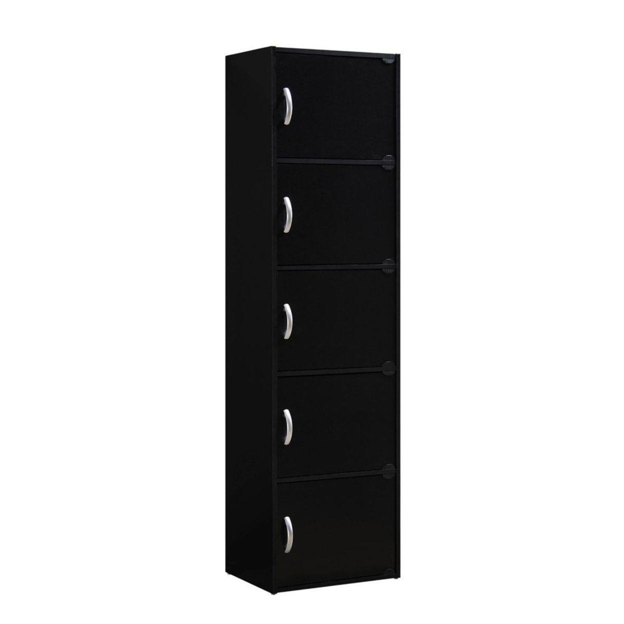 Hodedah Indoor Modern Home Decorative Furniture 5-Shelf, 5-Door Bookcase