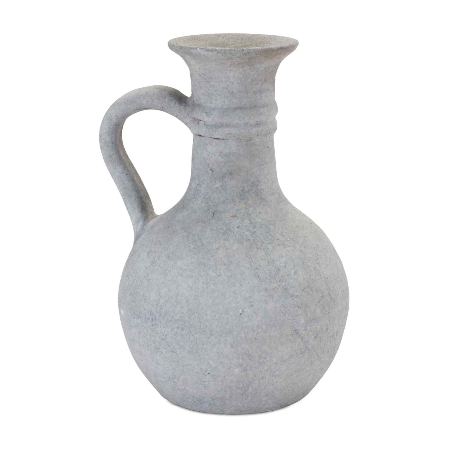 Melrose Distressed Ceramic Pitcher Vase - 9&#x22; - Gray