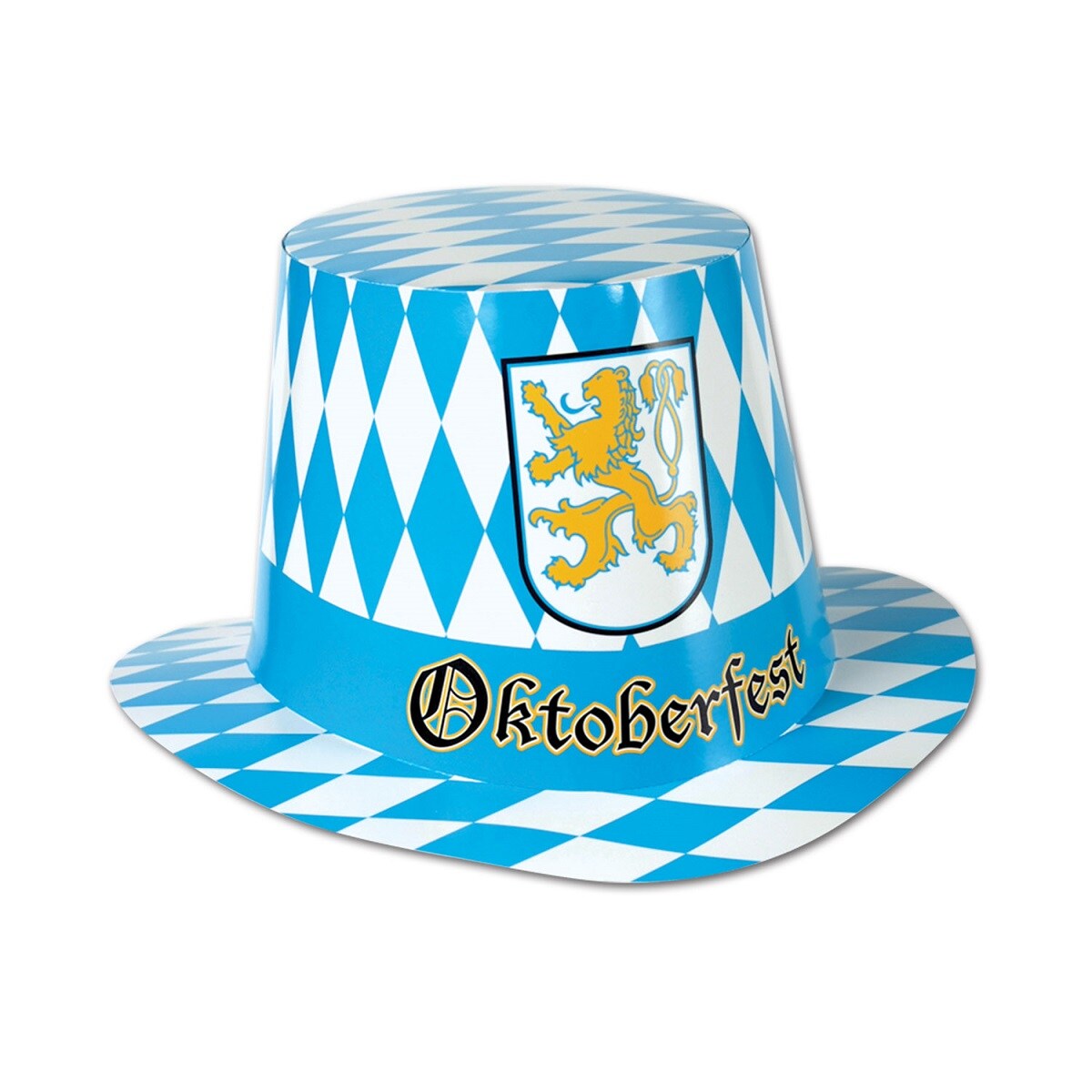 Beistle Club pack of 25 Blue, White and Gold &#x27;&#x27;Oktoberfest&#x27;&#x27; Hi-Hats