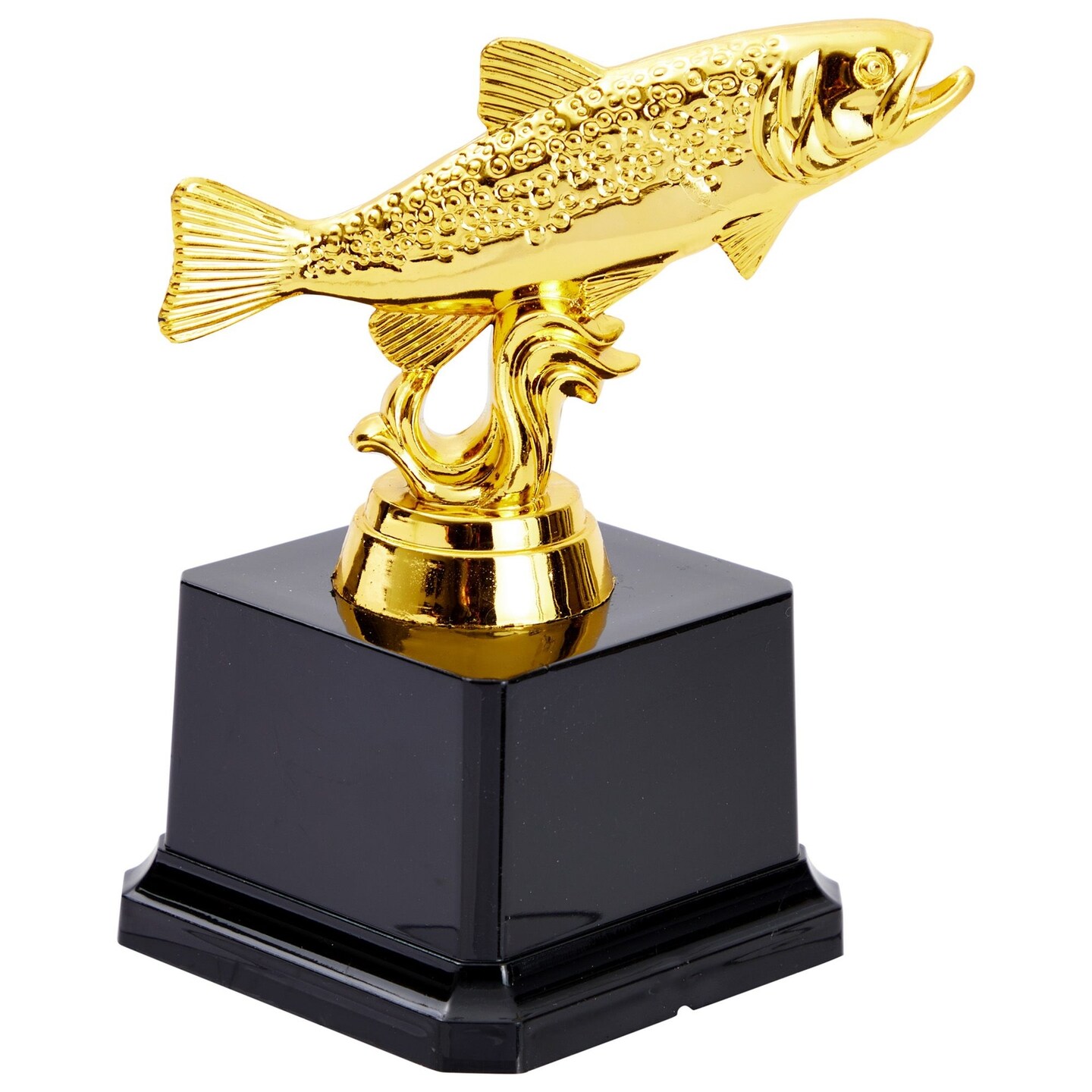Small Fish Trophy, Golden Fishing Award for Tournaments and Competitions (3x5 in)