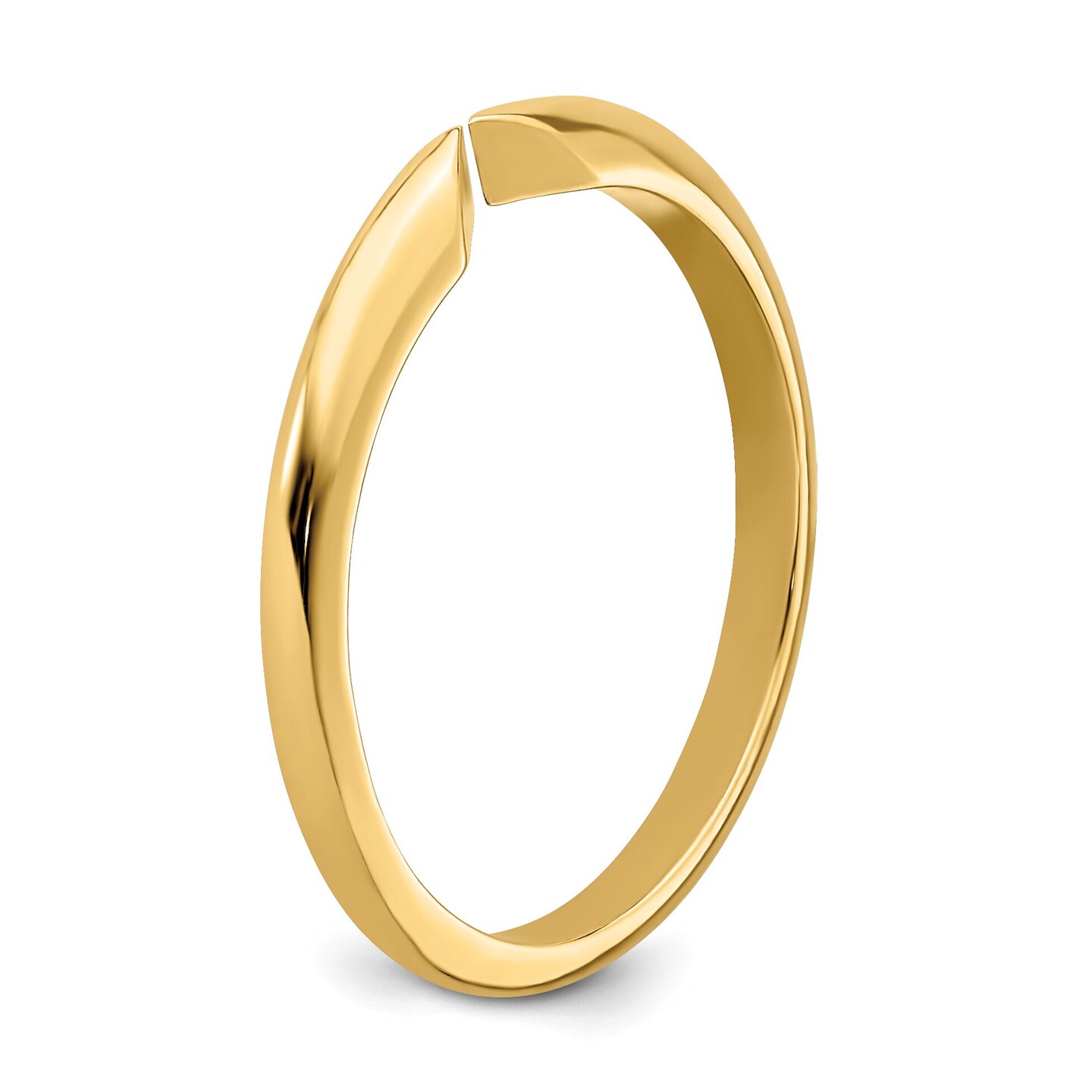 14K Gold 6 Prong Half Round Ring Shank