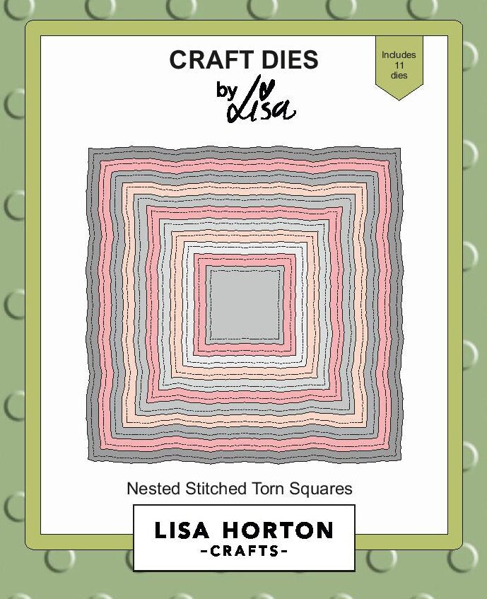 Lisa Horton --That Craft Place Lisa Horton Crafts Nested Stitched Torn Squares Die Set