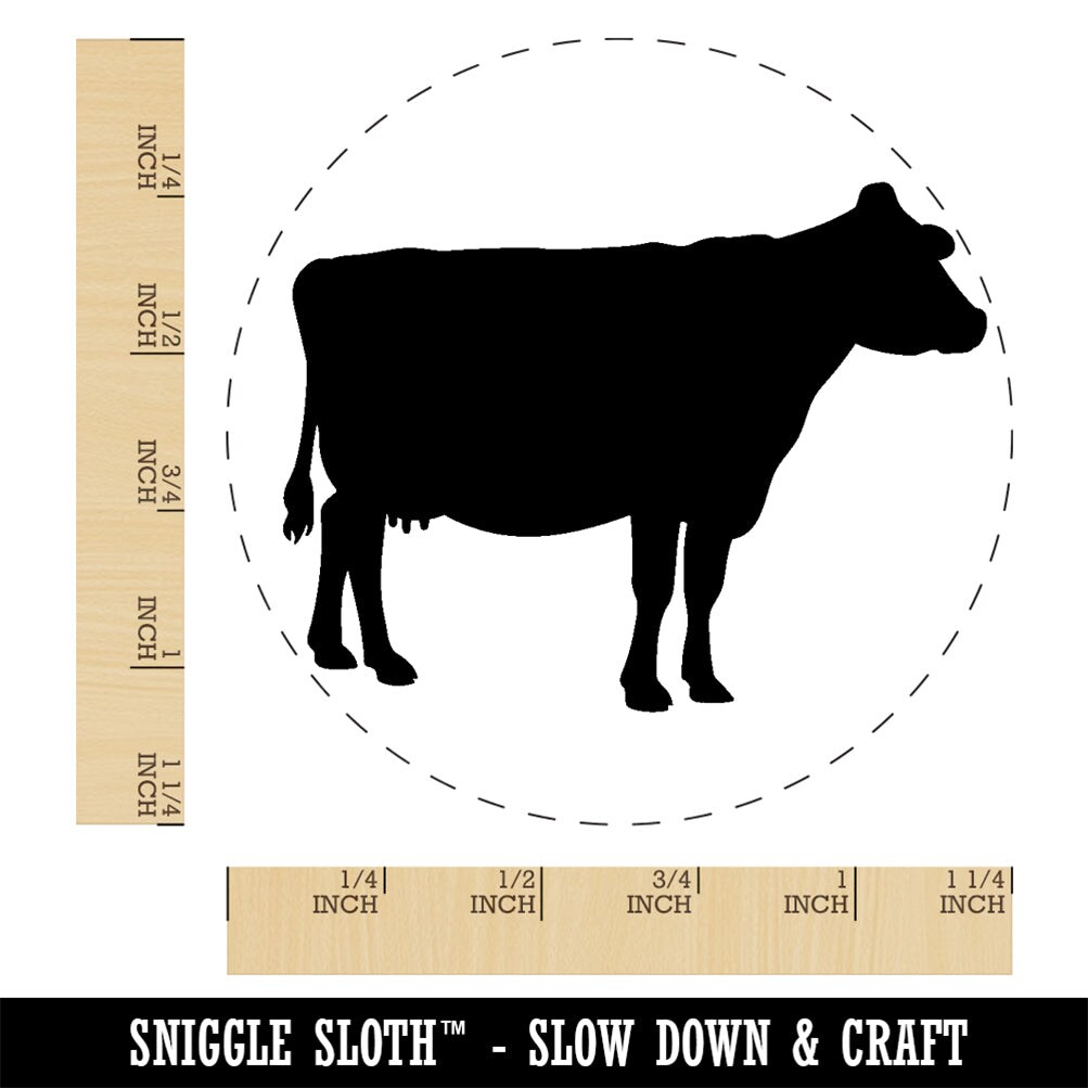 Solid Cow Farm Animal Rubber Stamp for Stamping Crafting Planners
