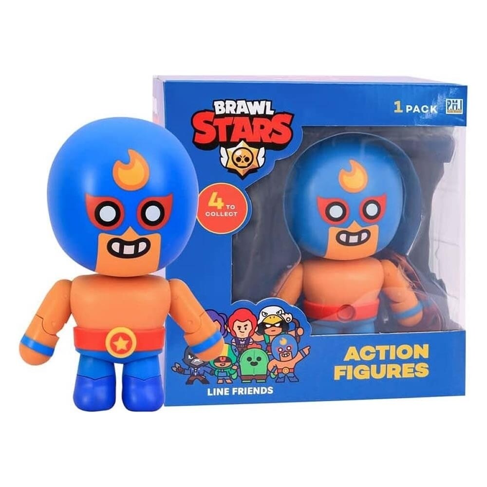 Brawl Stars El Primo Luchador Spanish Wrestler Fighting Belt Figure Pmi International