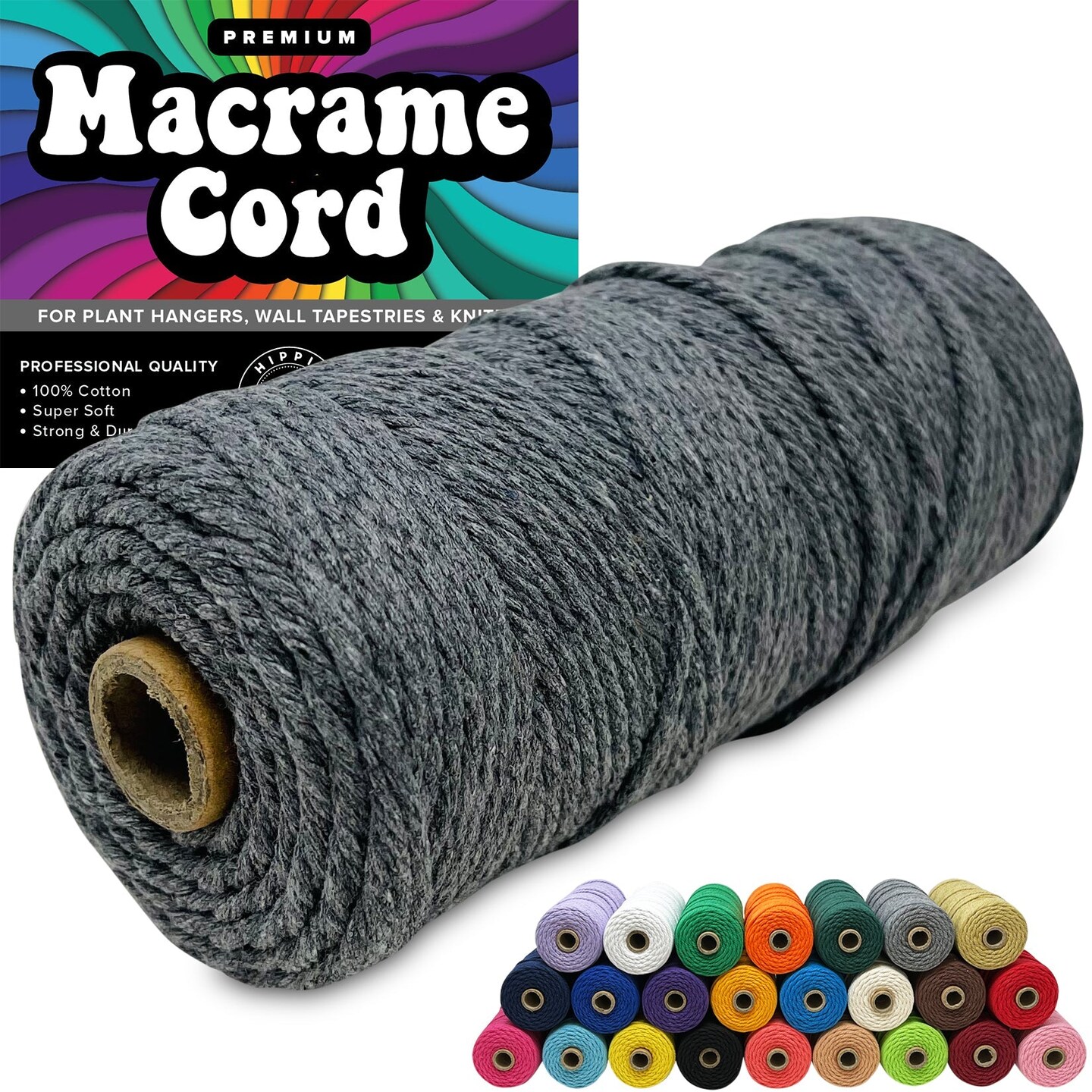 3mm Macrame Cord 3mm Thick Cords for Macrame Yarn 100% Cotton