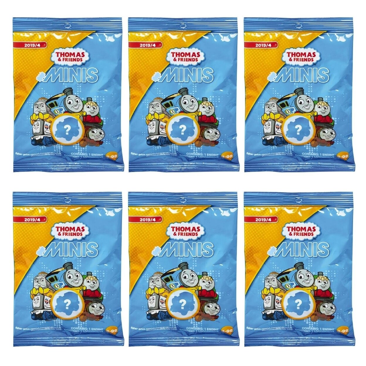 Thomas And Friends Minis Train Engines 6-Pack Wave 2 Bag Party Favor Gift