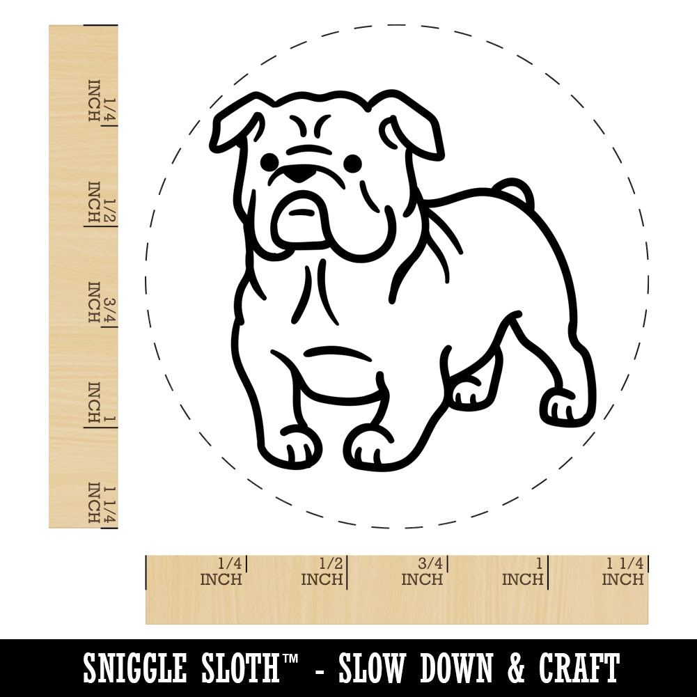 French Bulldog Dog Solid Self-Inking Rubber Stamp Botswana