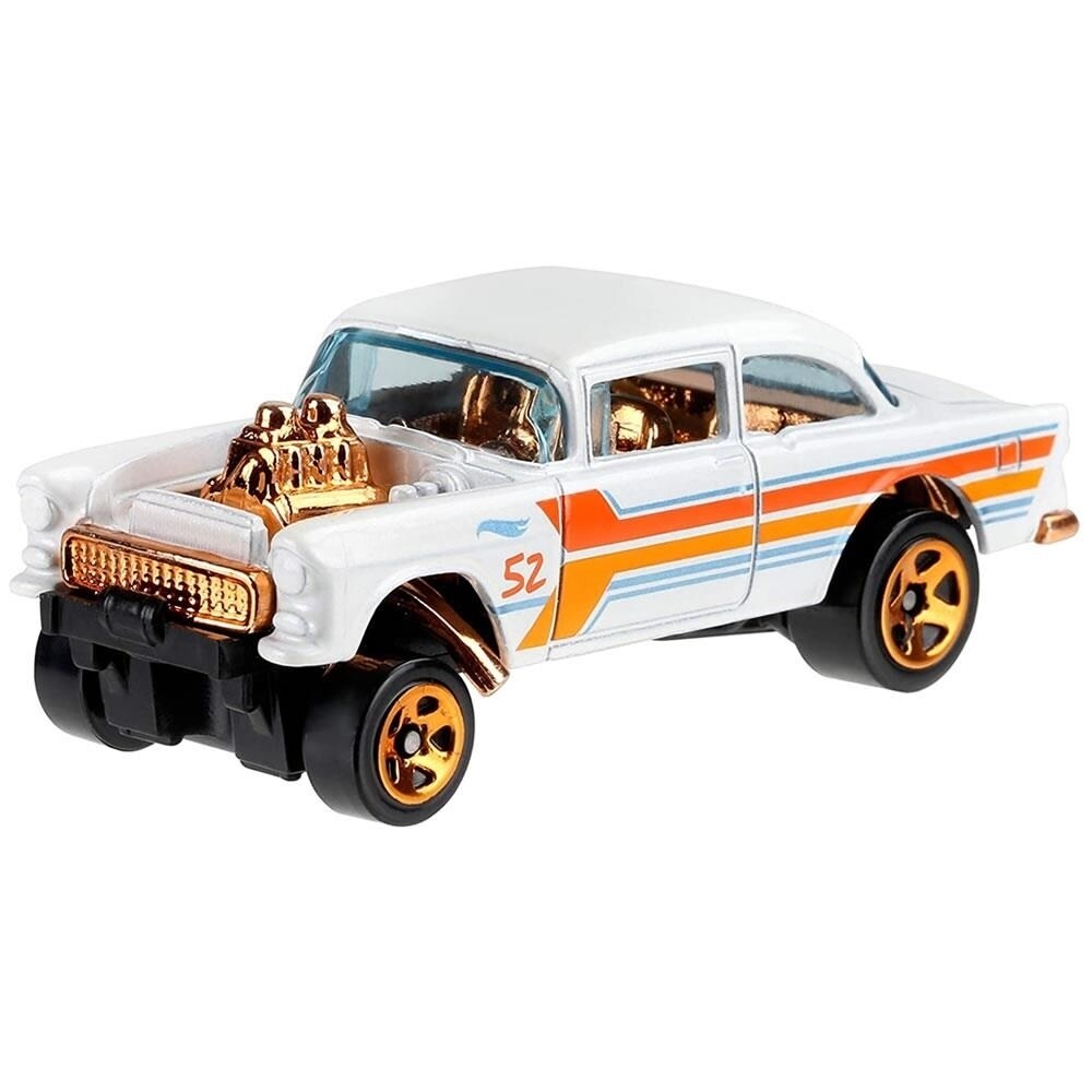 Hot Wheels 55 Chevy Belair Gasser Pearl Chrome Series 4/6 Mattel Gjw50 52Nd Anniversary