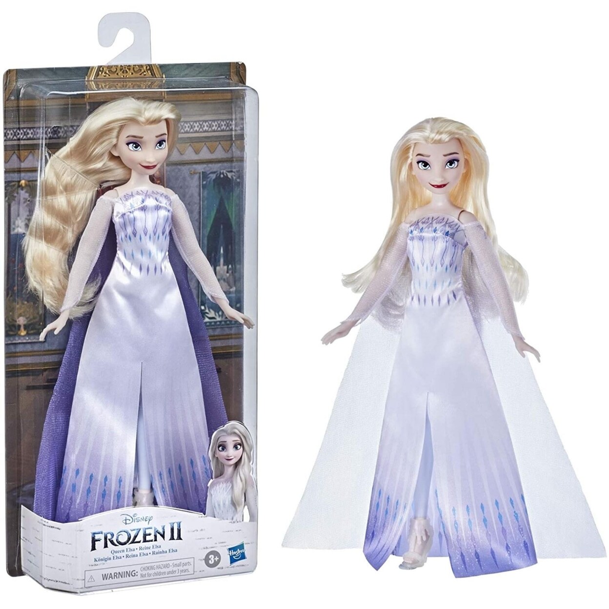 Disney Frozen 2 Elsa Snow Queen Blue White Dress Cosplay Costume - Ycosplay