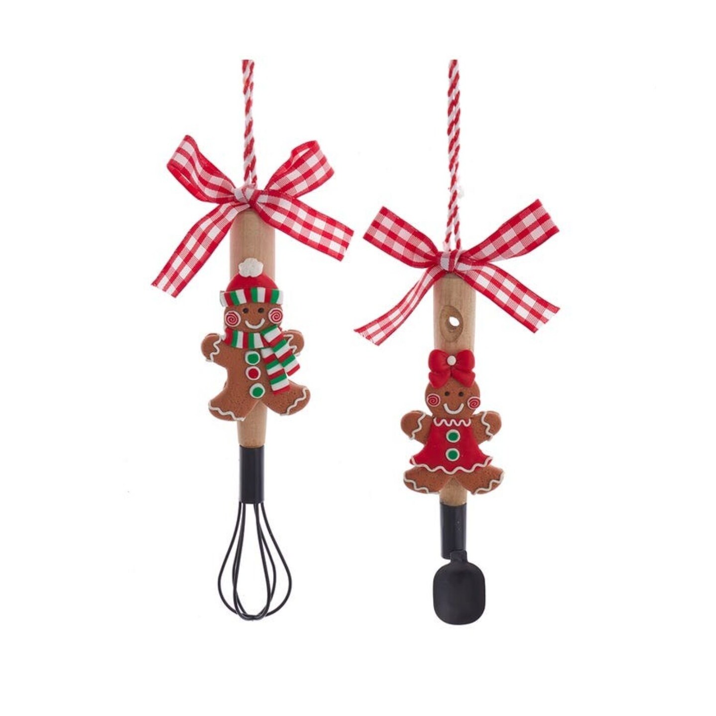 KSA Club Pack of 24 Gingerbread Kitchen Utensil Christmas Ornaments 5.5