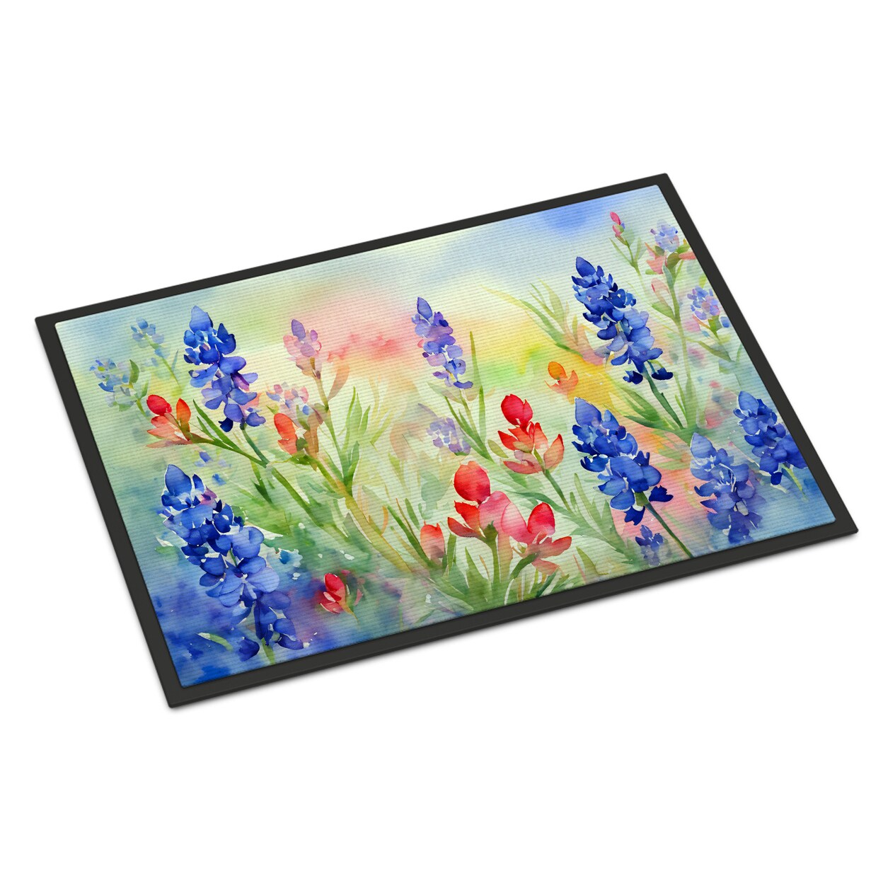 Texas Bluebonnets In Watercolor Doormat 18X27