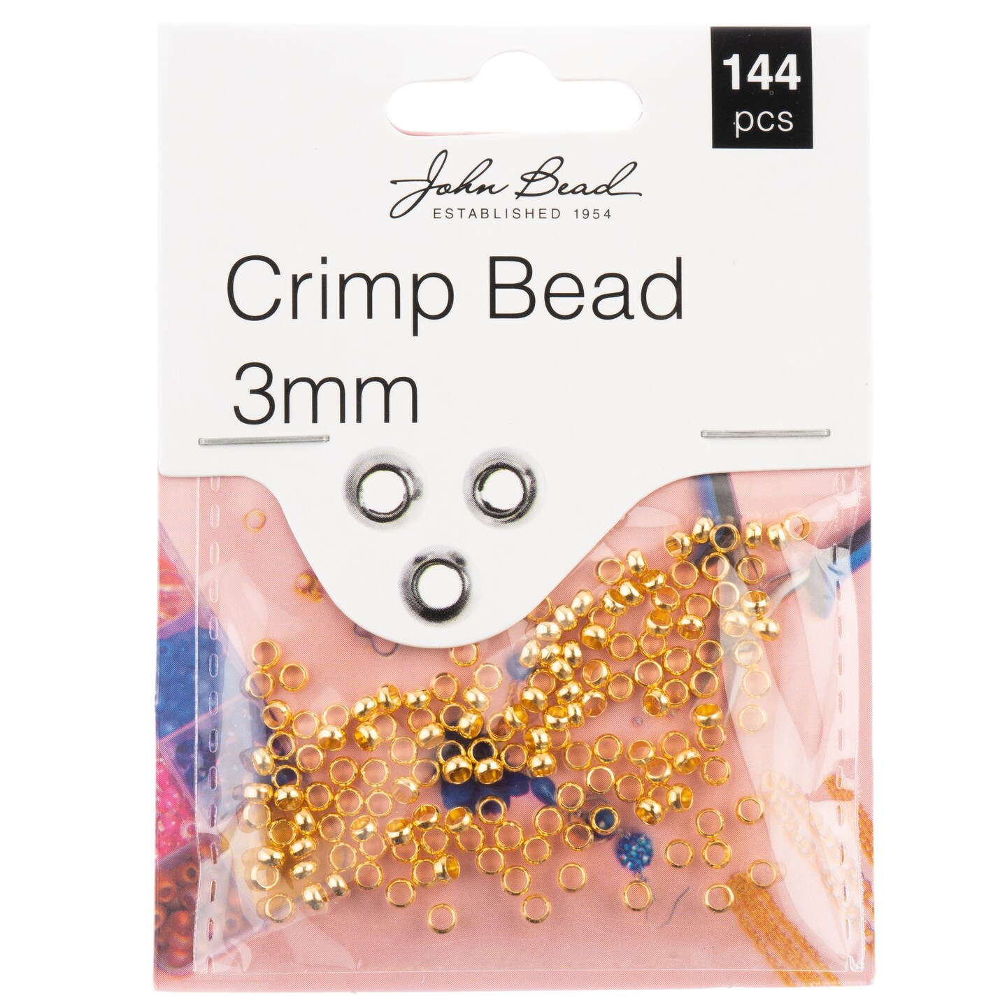 John Bead Crimp Bead 3mm 144pkg Gold Michaels