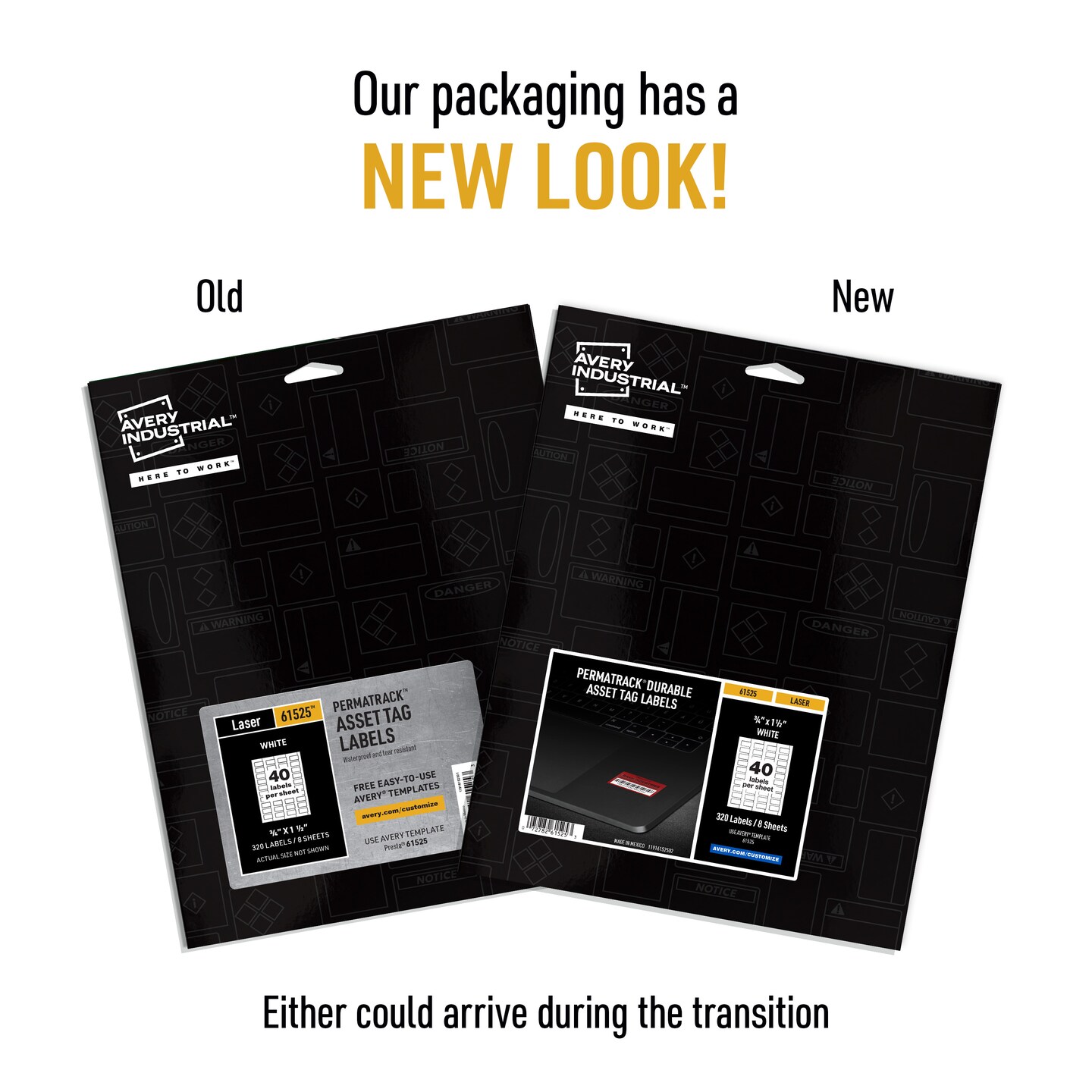 Avery White Asset Tag Labels, 3/4" x 1-1/2", Laser Printable Tags, 320 Waterproof Labels (61525)