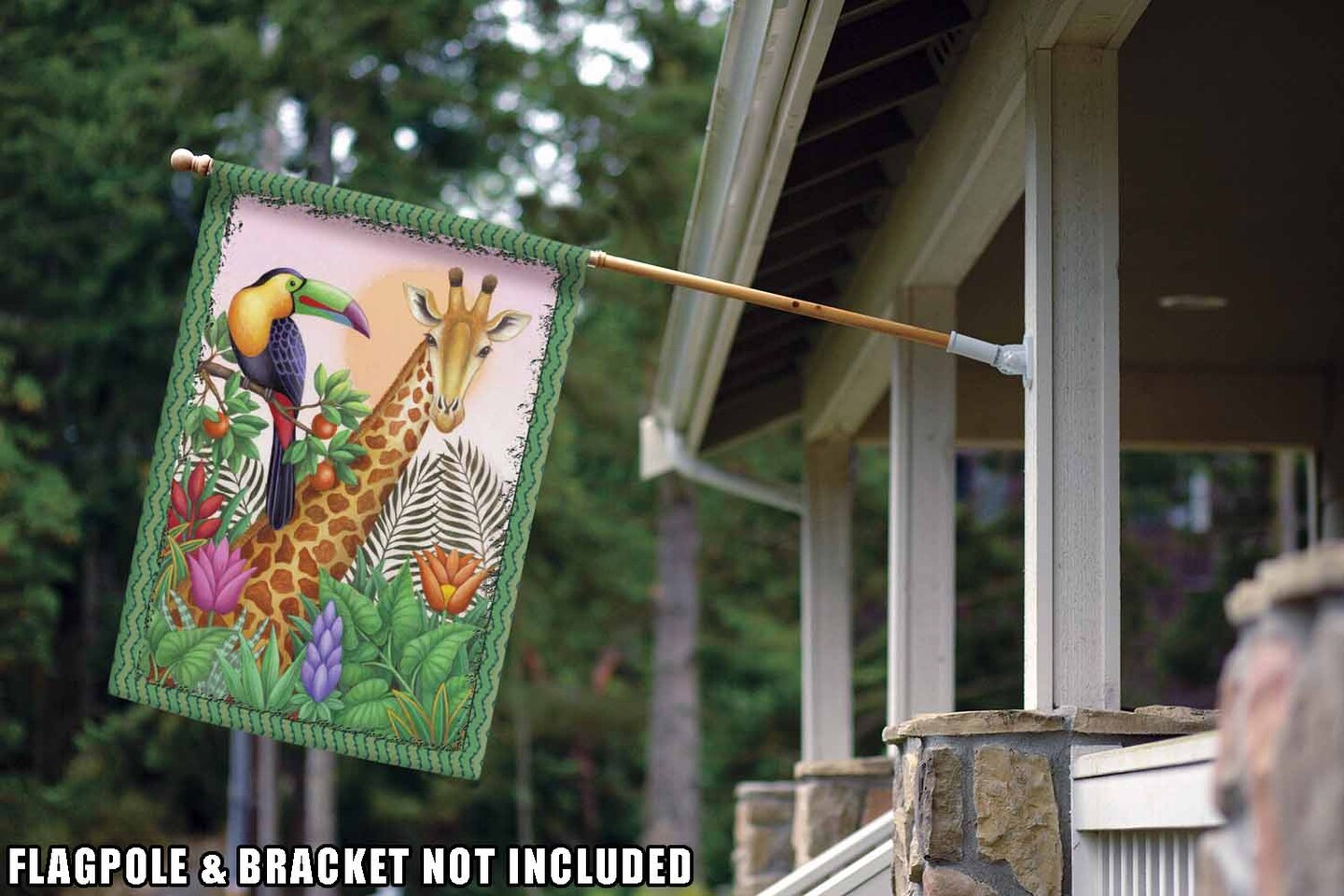 A Giraffe Toucan Share Decorative Giraffe Flag
