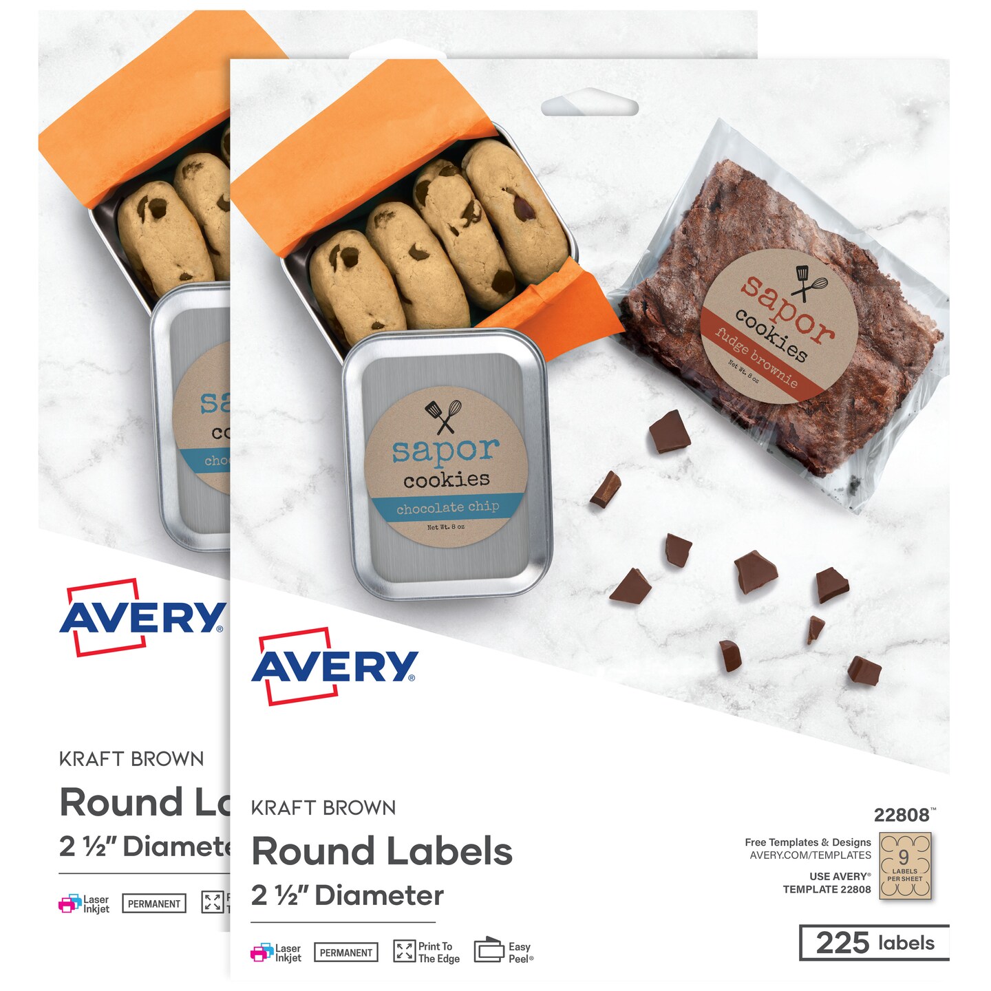 Avery Printable Round Labels, 2.5