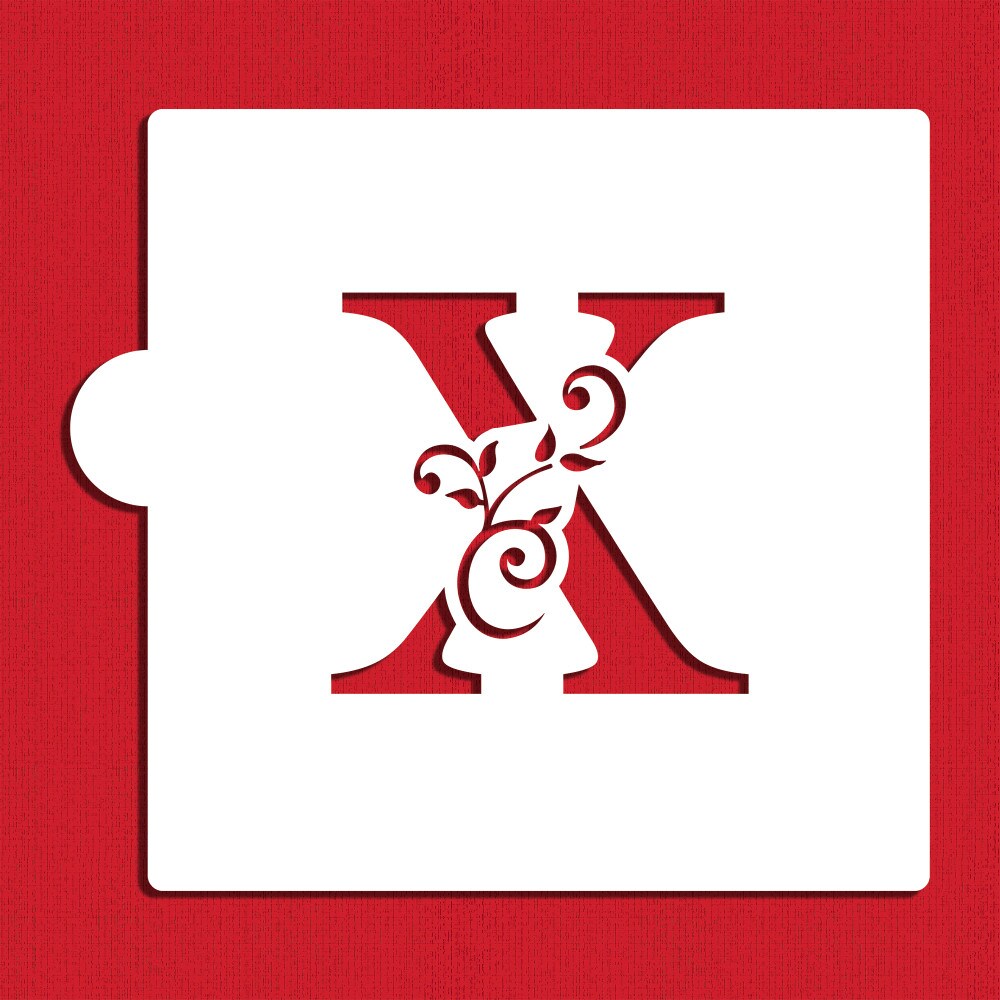 3.5-Inch Ornate Monogram Cake Stencil | C1082 by Designer Stencils | Stencils for Royal Icing, Airbrush, Dusting Powder |