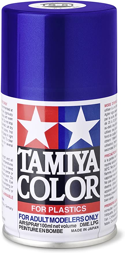 Tamiya TS-51 Racing Blue, 100ml Spray Lacquer Paint For Plastics