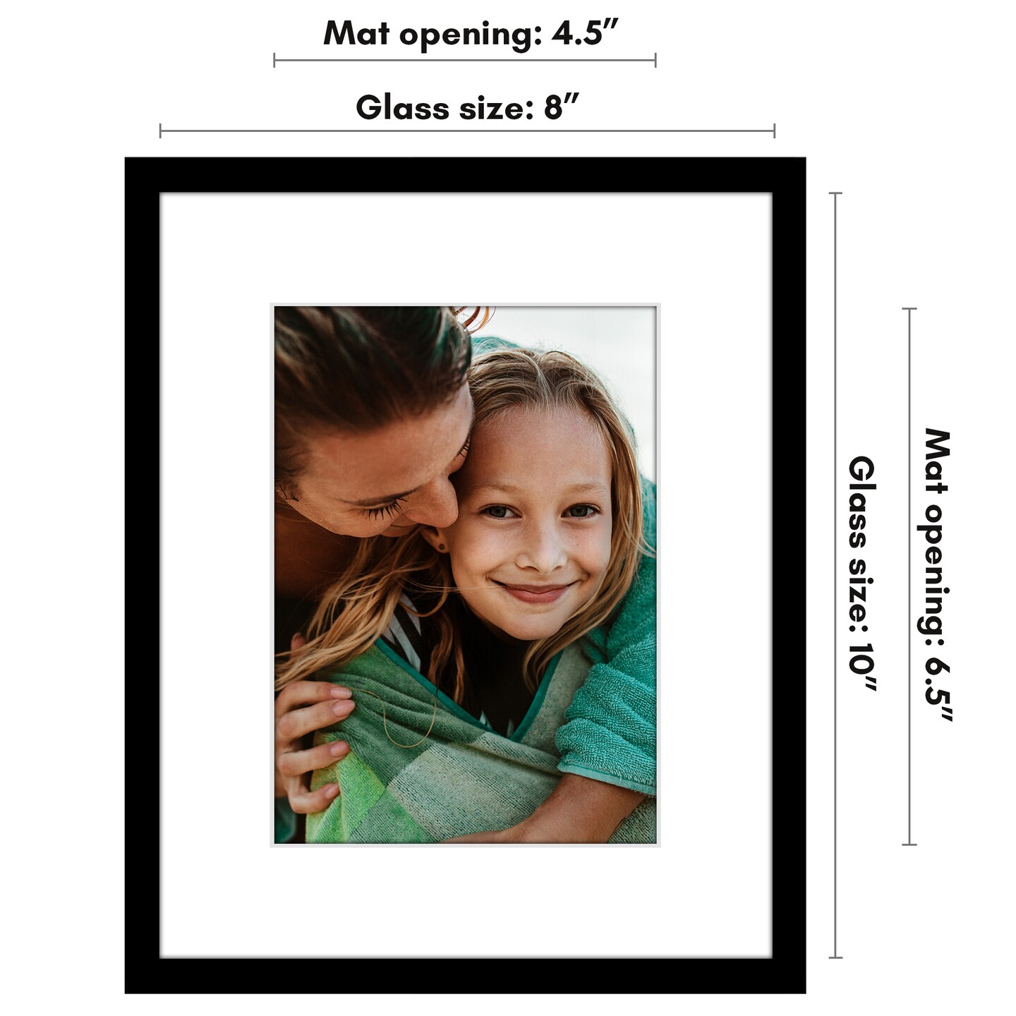 Americanflat Picture Frame with Mat - Modern Design, Shatter-Resistant Glass, Dual Sawtooth Hangers, Ideal for Home and Office Decor