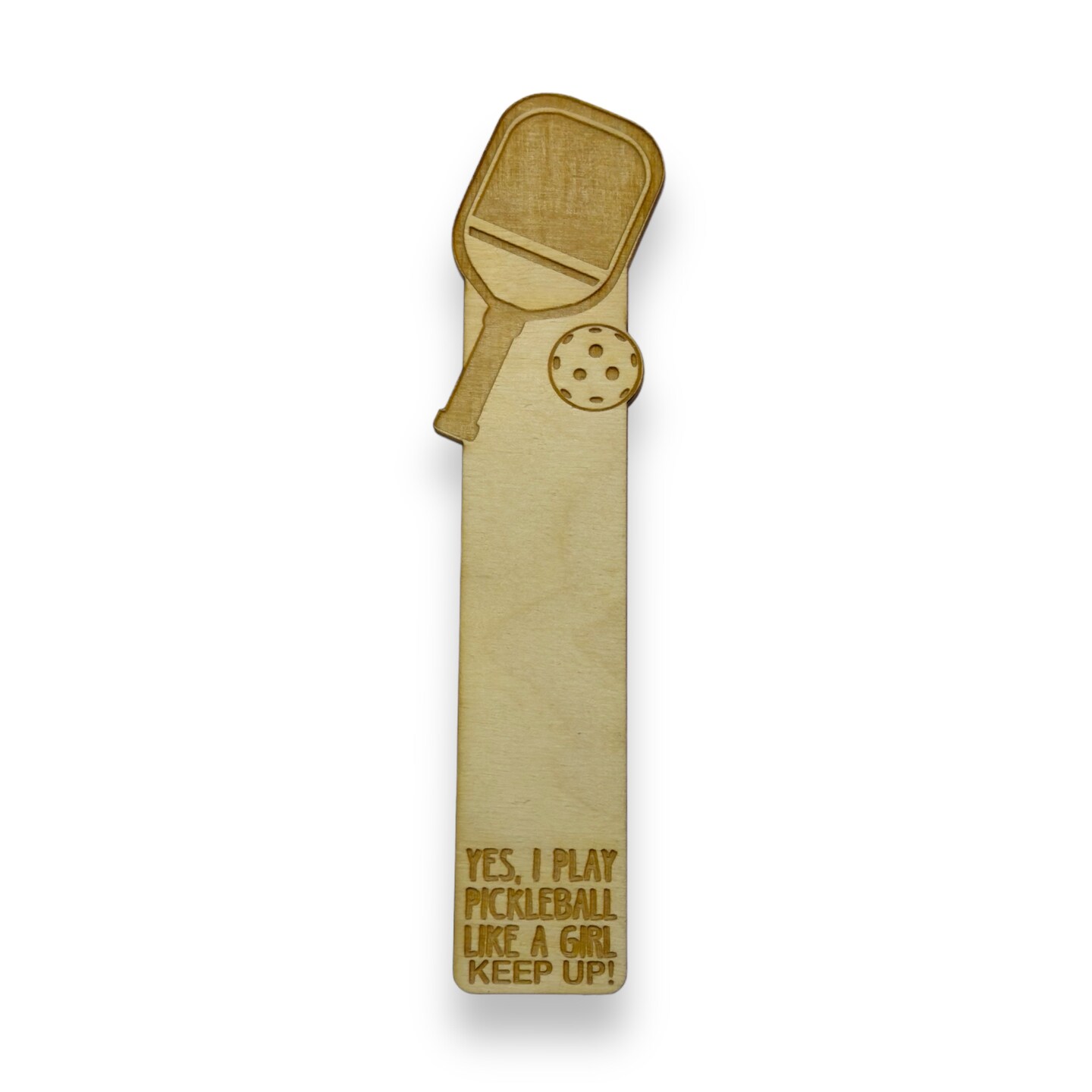 Bookmark - Pickleball - Birch wood