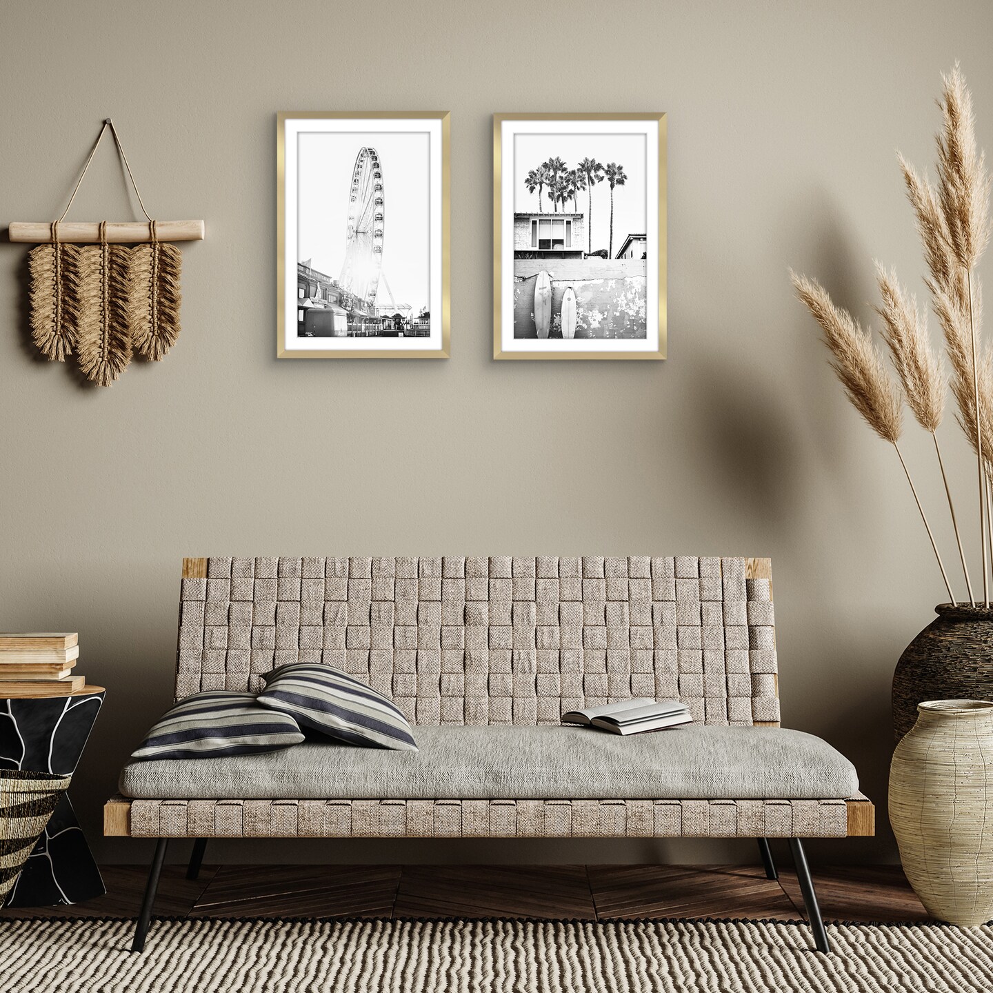 Americanflat 2 Pack of Picture Frames with Mat - Plexiglass Cover