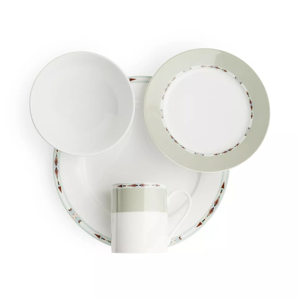 Spode Home Formal Deco 16 Piece Dinnerware Set, Service for 4