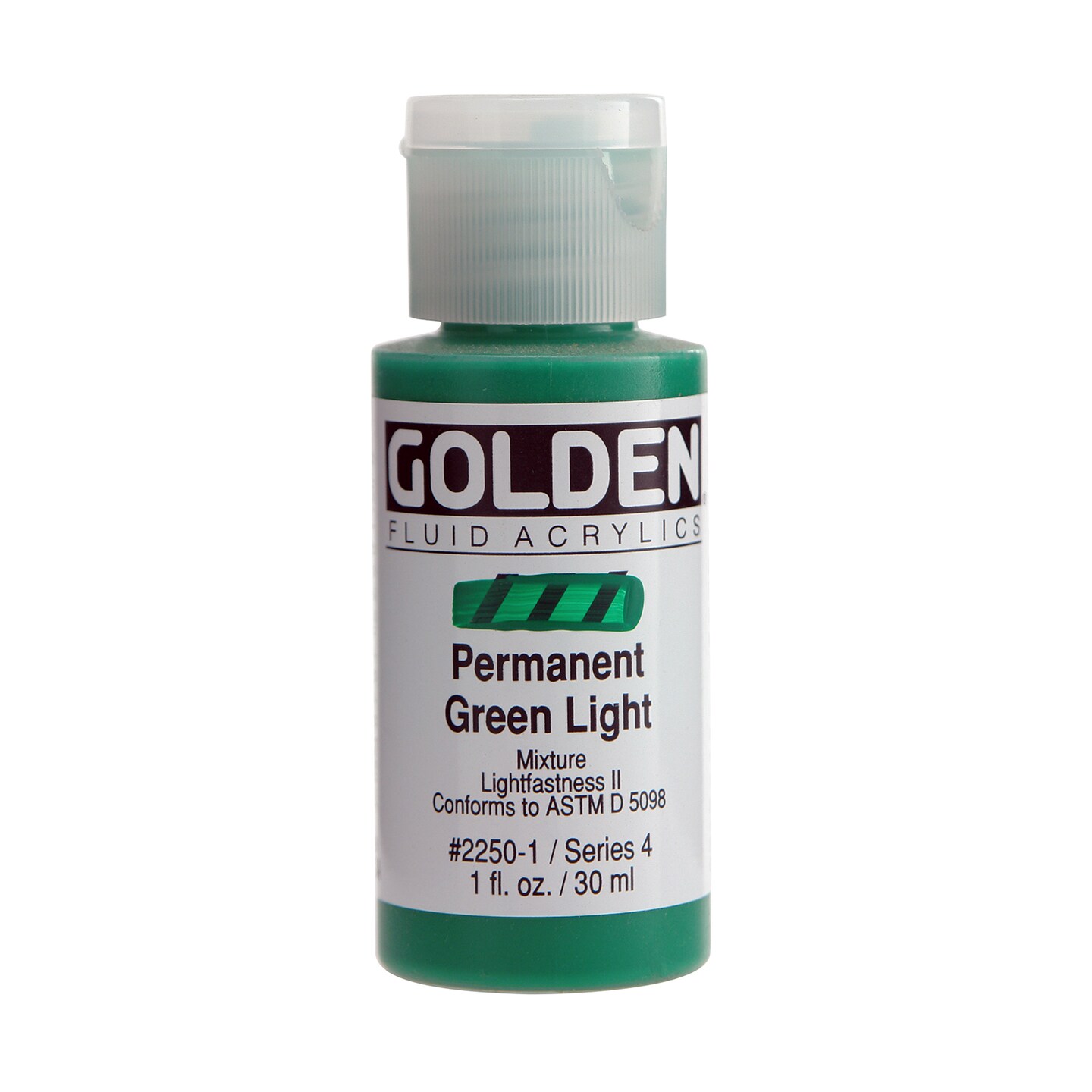 Golden Fluid Acrylic, 1 Oz., Permanent Green Light