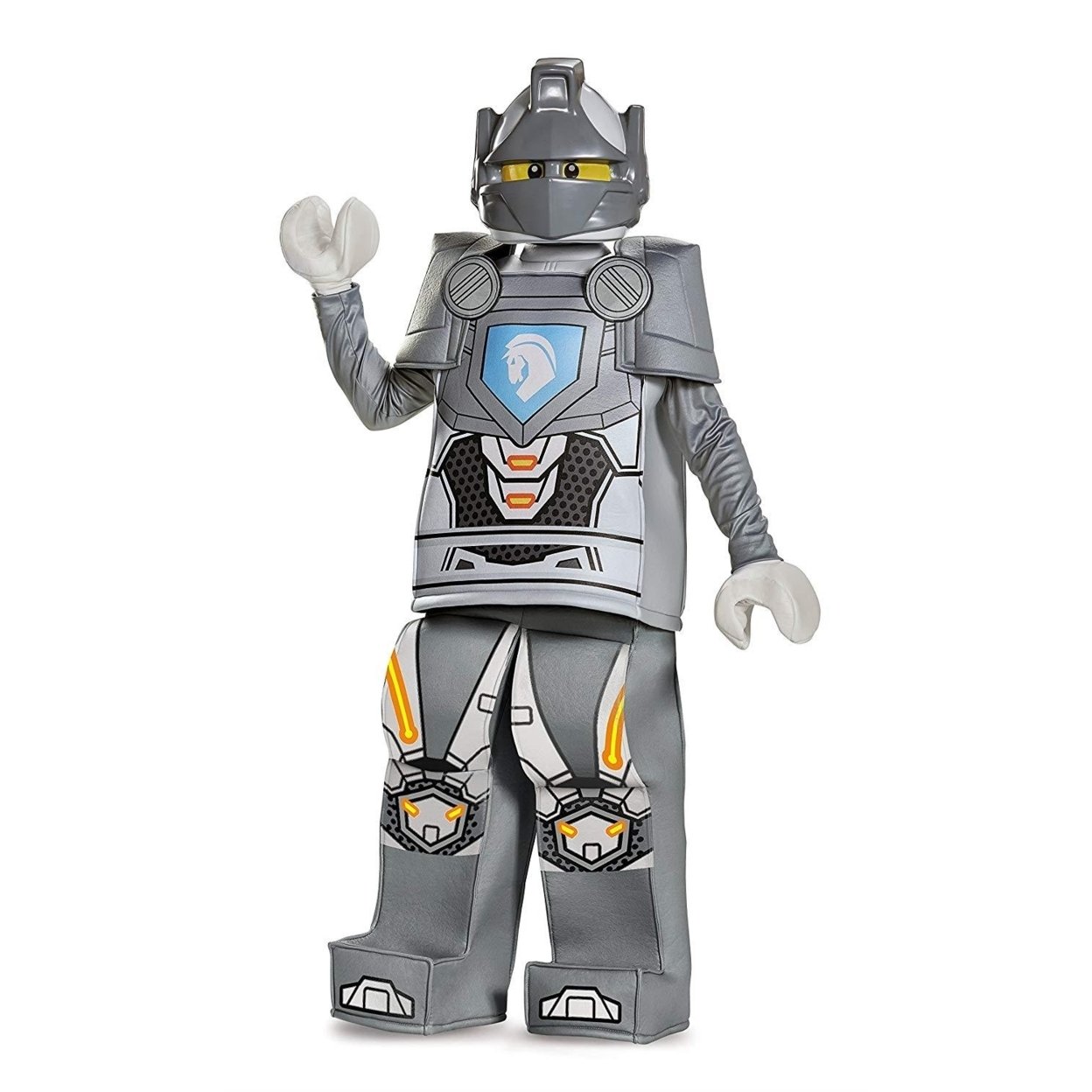 Disguise Lego Nexo Knights Lance Prestige size S 4/6 Boys Costume Detachable Shoulders Pants Mask