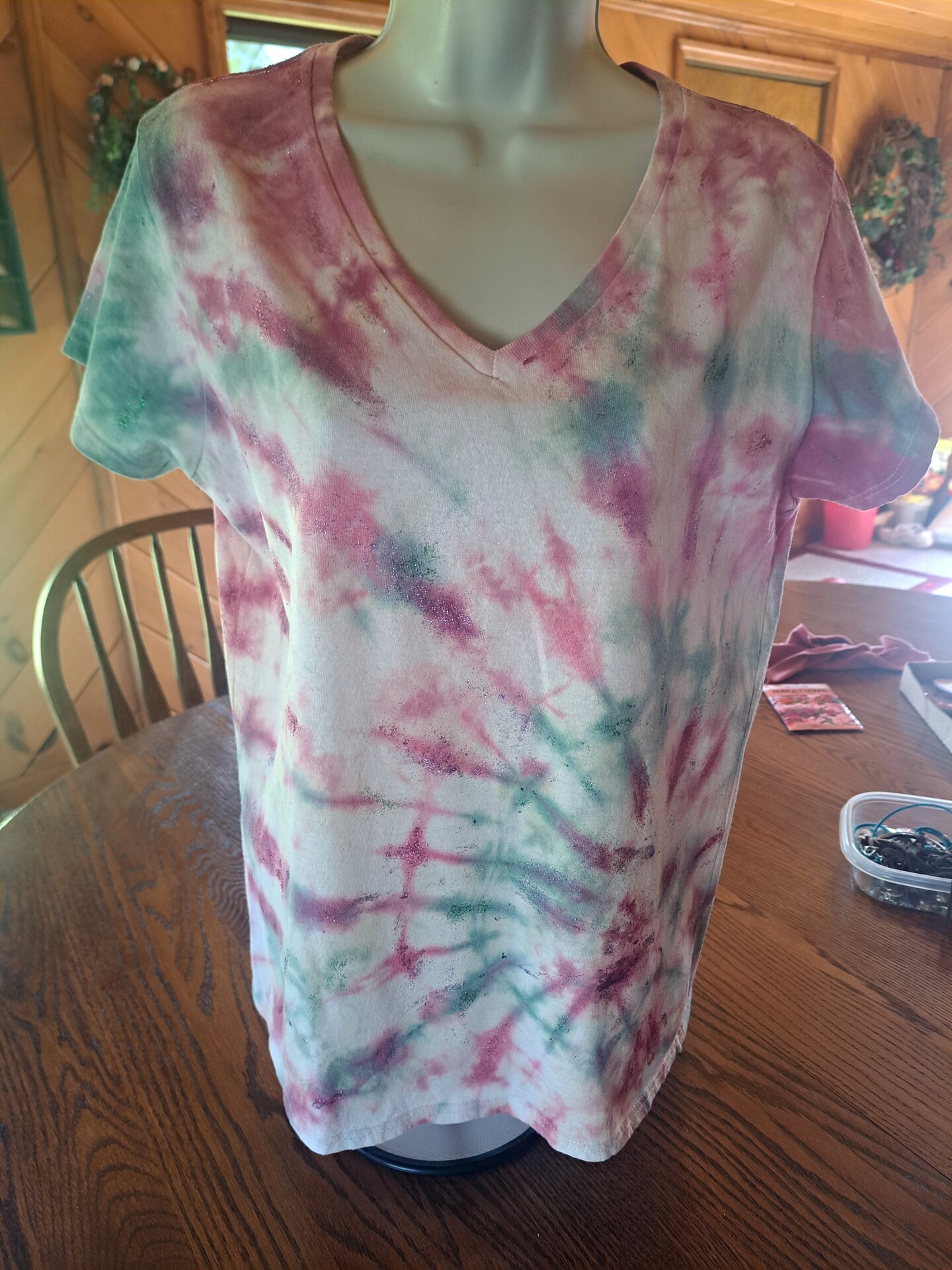 Mauve and Seafoam Ladies Tie Dyed Tshirt MakerPlace by Michaels