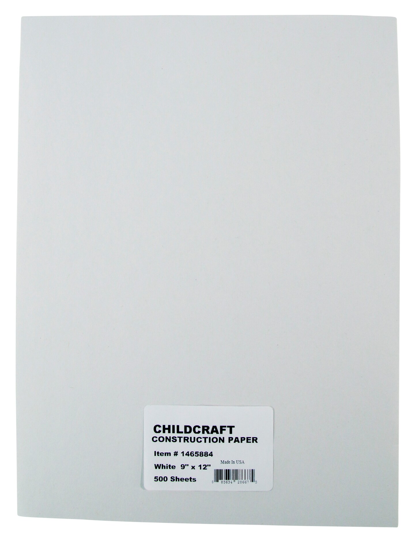 Childcraft Construction Paper, 9 x 12 Inches, White, 500 Sheets