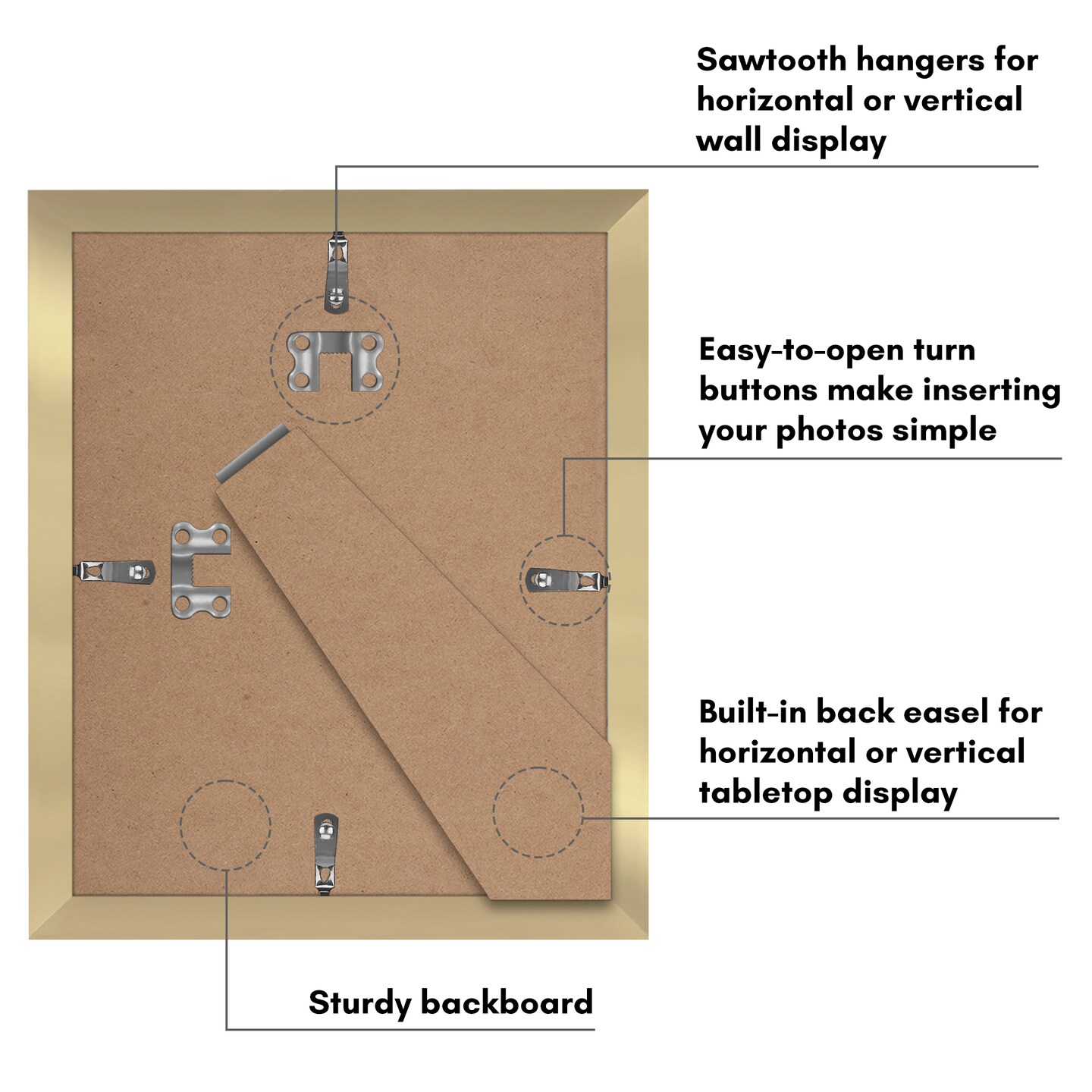 Americanflat 2 Pack of Picture Frames with Mat - Plexiglass Cover