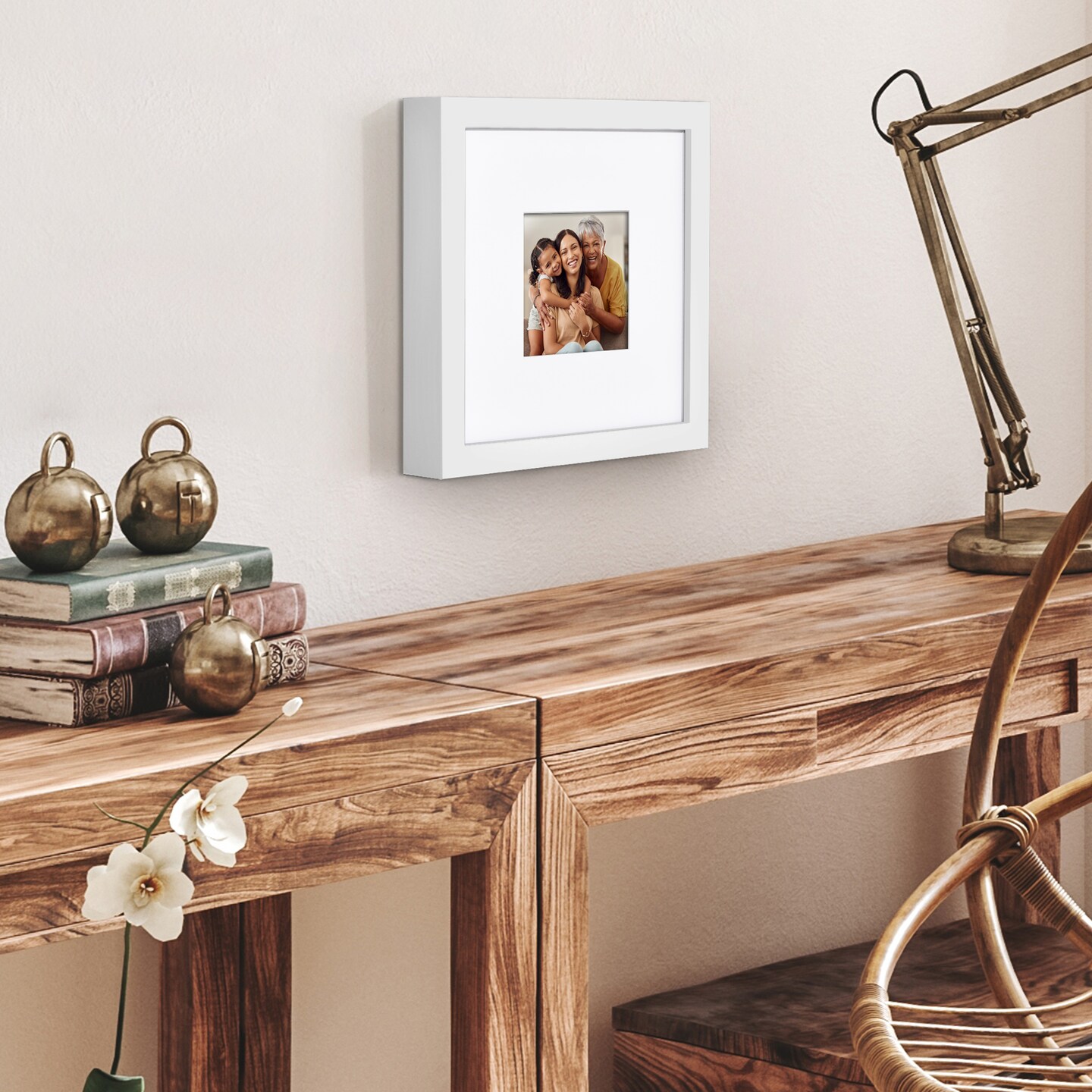 Americanflat Gallery-Style Picture Frame with Mat - Showcase Artwork, Prints, and Photos - Shatter Resistant Glass - Hanging Hardware with Drywall Anchor