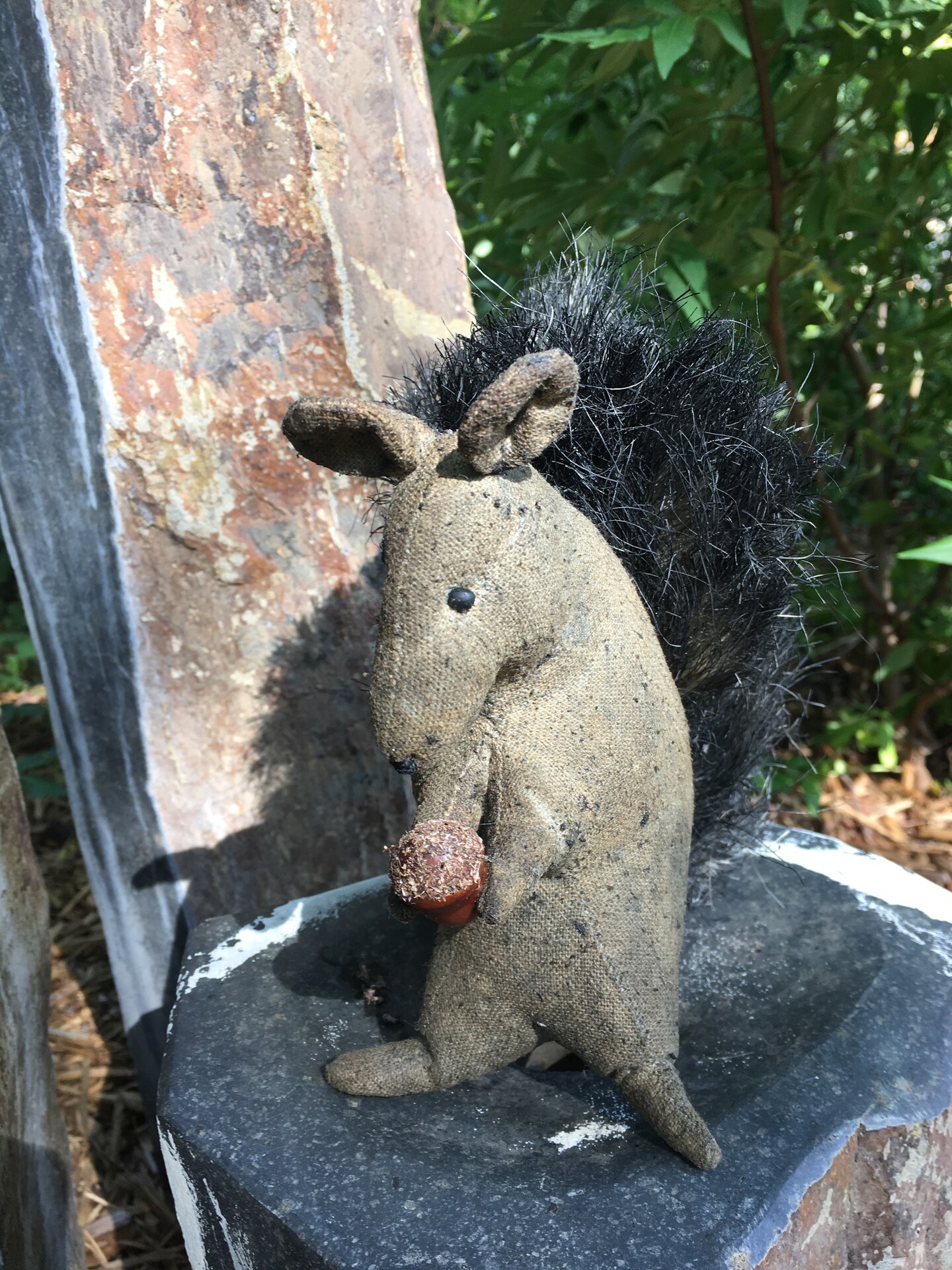 Handmade Primitive Autumn Squirrel - Harvest time - Thanksgiving - Farmhouse- Rustic Decor - Country Squirrel - Fall Accent - Black Squirrel product 6