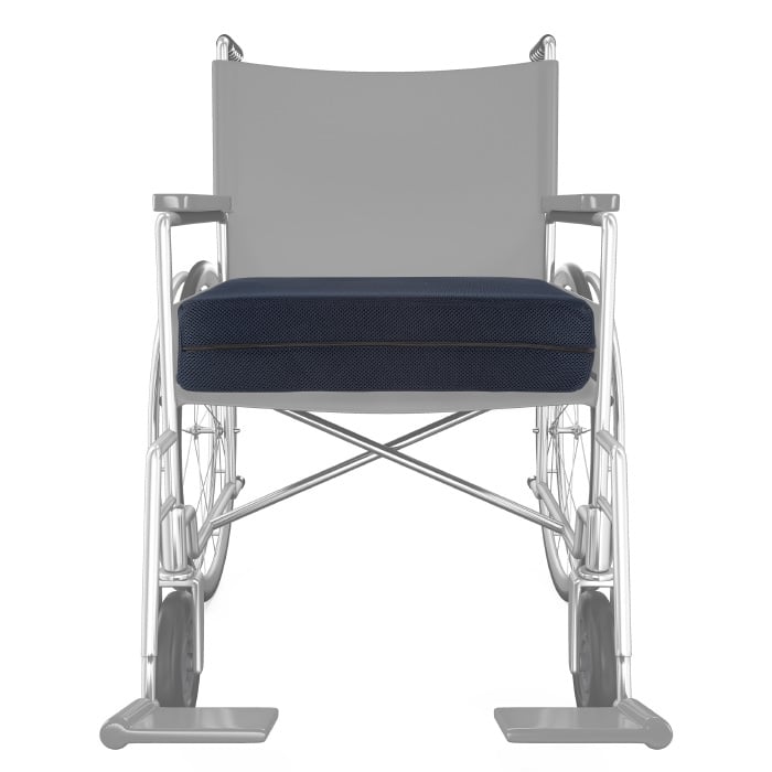 Navy Blue 4 Inch Thick Seat Cushion Foam Pad With Handle Machine Washable Cover