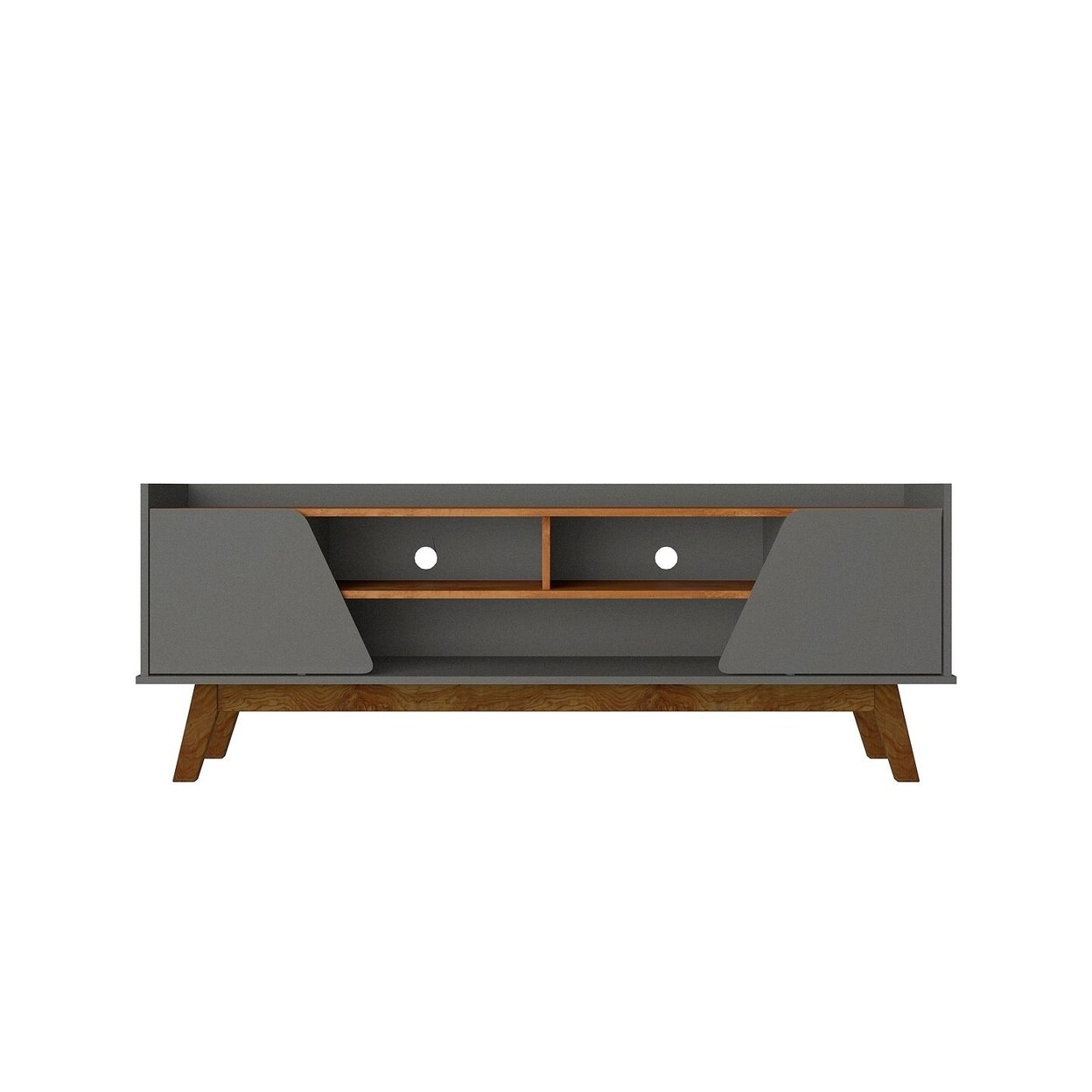 Manhattan Comfort Mid-Century Modern Marcus 62.99 TV Stand with Solid Wood Legs