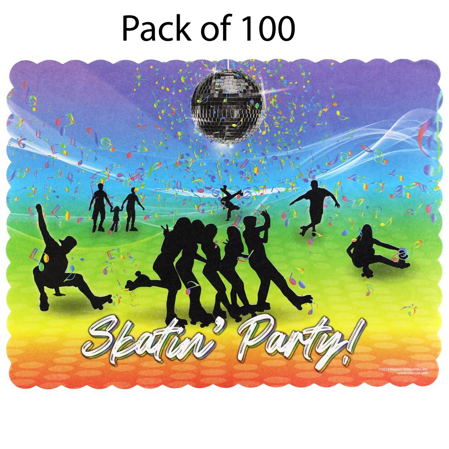 Rhythm'n Roll Paper Placemats | Party Supplies 11 in x 8 1/4 in | Raheev®