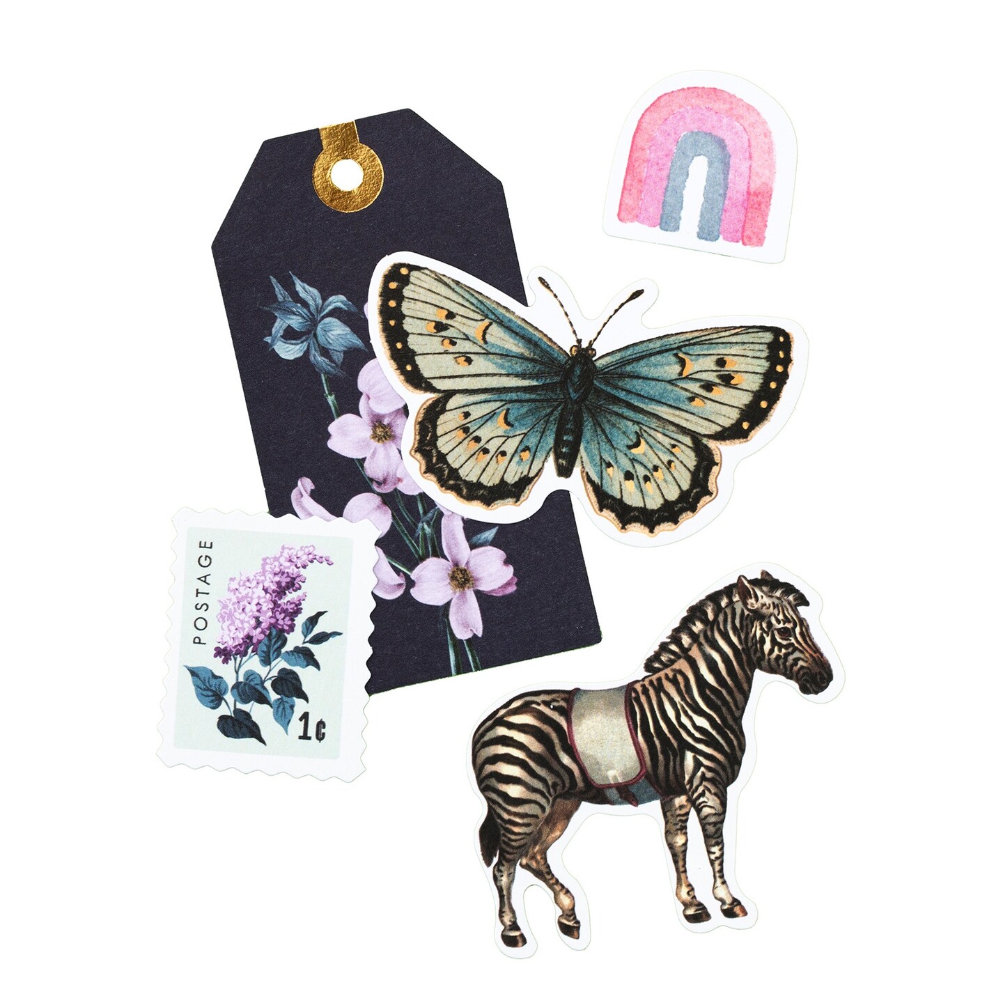 American Crafts Dreamer Ephemera Die-Cuts 60/Pkg-Icons, Gold Foil