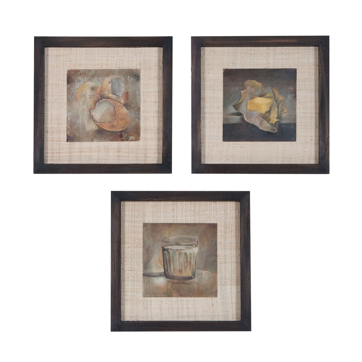 Framed Reclaimed Tin Signs (Set Of 3)