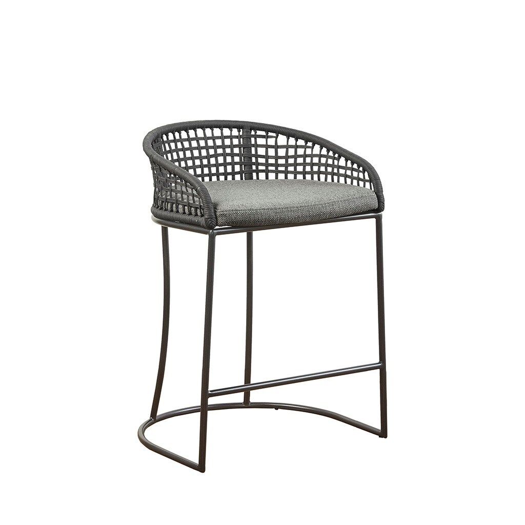 Gracie Mills   Stephan Woven Rope Back Counter Stool 25&#x22; - GRACE-14012