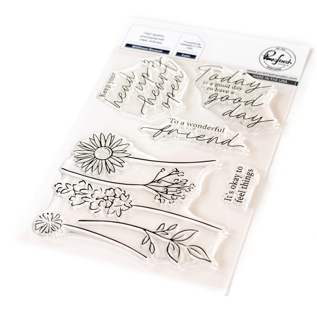 Pinkfresh Studio Clear Stamp Set 4&#x22;X6&#x22;-Wildflower Bouquet