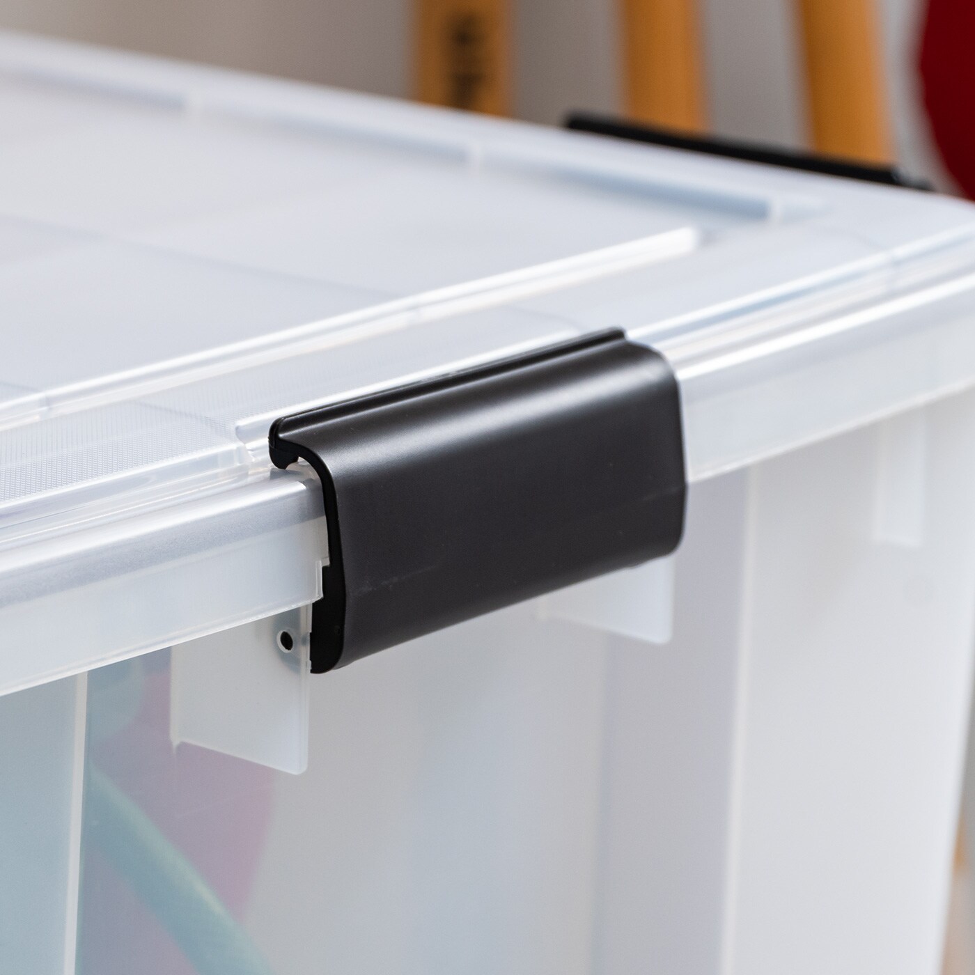 IRIS USA 74 Qt. Plastic Storage Bins with Sealed Lids, Clear Gasket Box, Airtight Containers