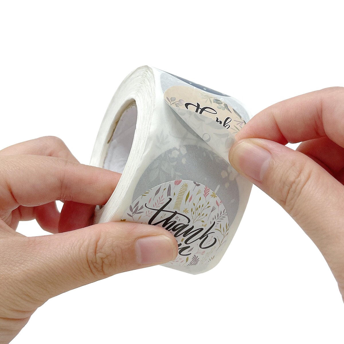 Wrapables 1.5" / 2" Thank You Stickers Roll, Sealing Stickers and Labels for Boxes, Envelopes, Bags, Small Businesses, Weddings, Parties (500pcs)