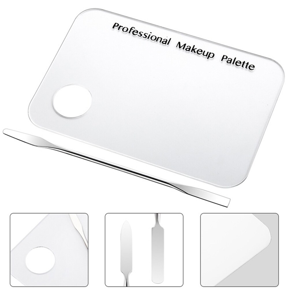 Acrylic Makeup Palette Nail Gel Polish Plate Mixing Spatula Rod Manicure Tool