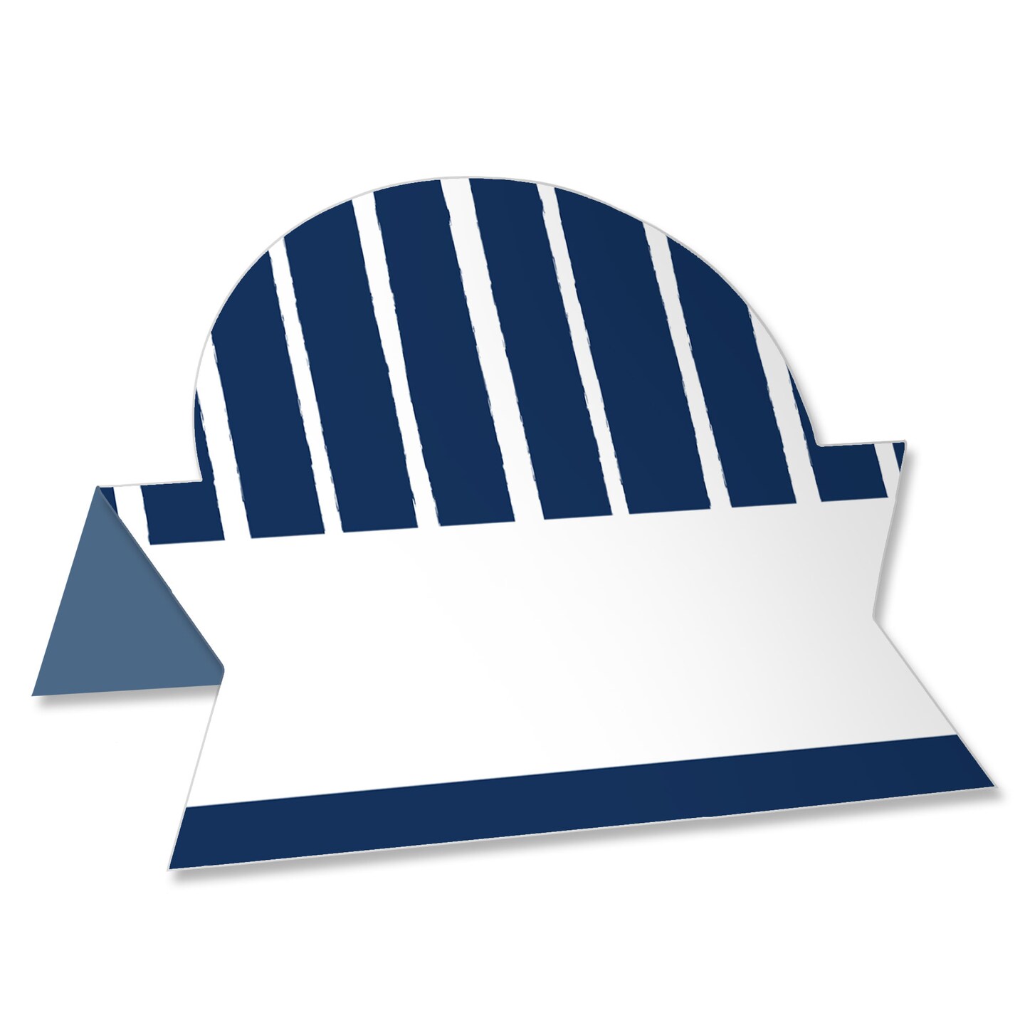 Big Dot of Happiness Navy Stripes - Simple Party Decorations Tent Buffet Card - Table Setting Name Place Cards - Set of 24