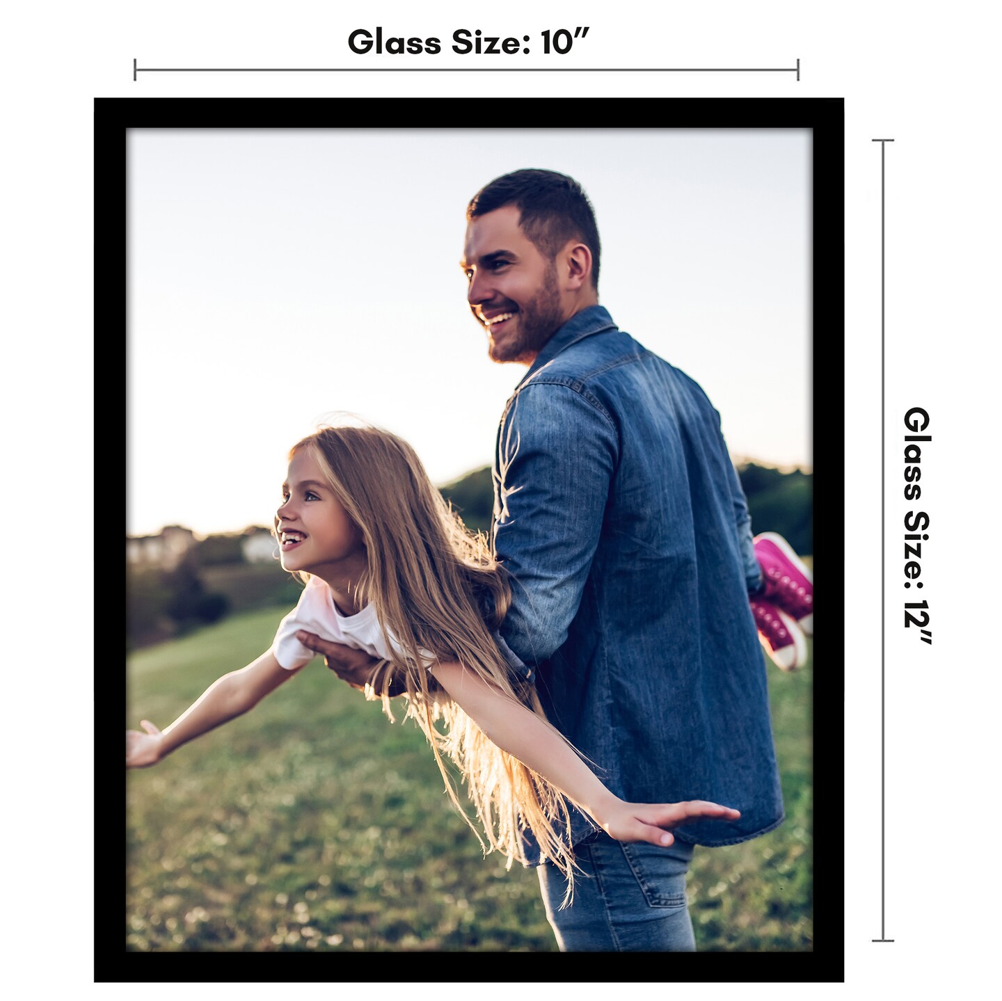 Americanflat Poster Frame - Perfect Frame for Photos and Artwork - Large Picture Frame - Polished Plexiglass - Hanging Hardware with Horizontal and Vertical Display
