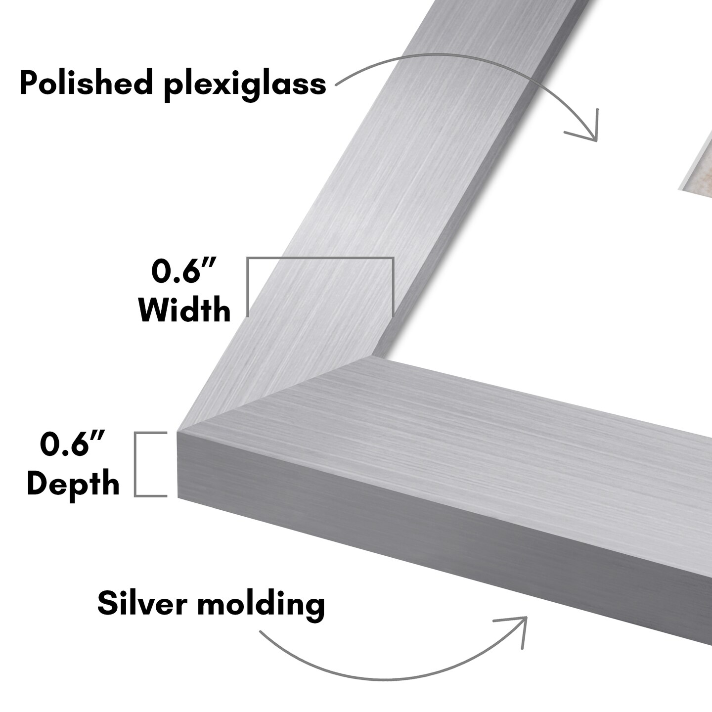 Americanflat 2 Pack of Picture Frames with Mat - Plexiglass Cover