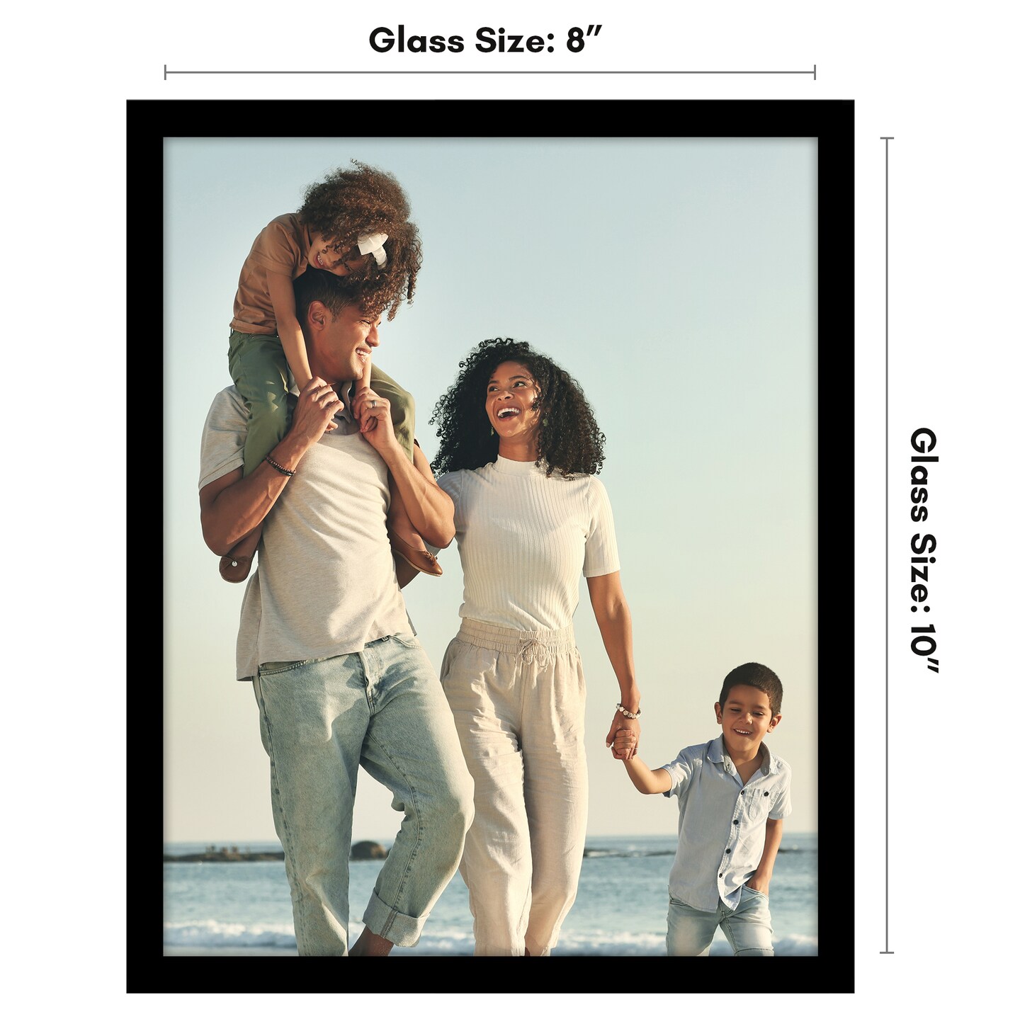 Americanflat Picture Frame - Modern Design, Shatter-Resistant Glass, Dual Sawtooth Hangers, Ideal for Home and Office Decor