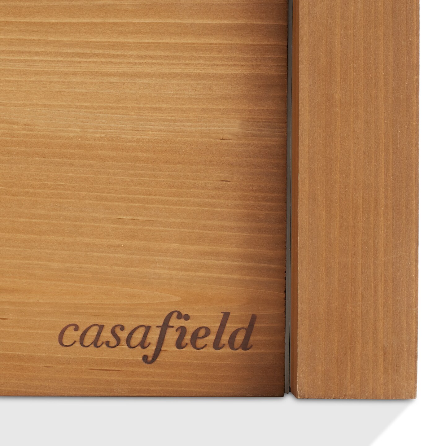 Casafield Outdoor Raised Garden Bed - Wooden Planter Box for Vegetables, Grass, Lawn and Yard - Natural