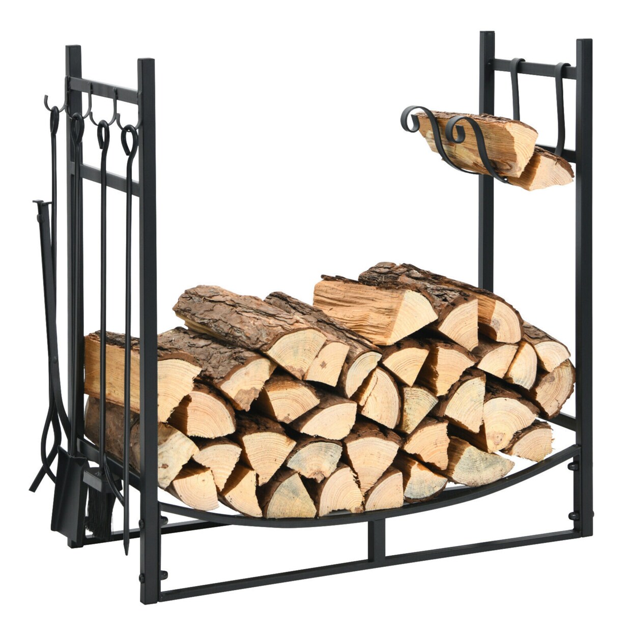 30 Firewood Rack W/4 Tool Set Kindling Holders For Indoor And Outdoor